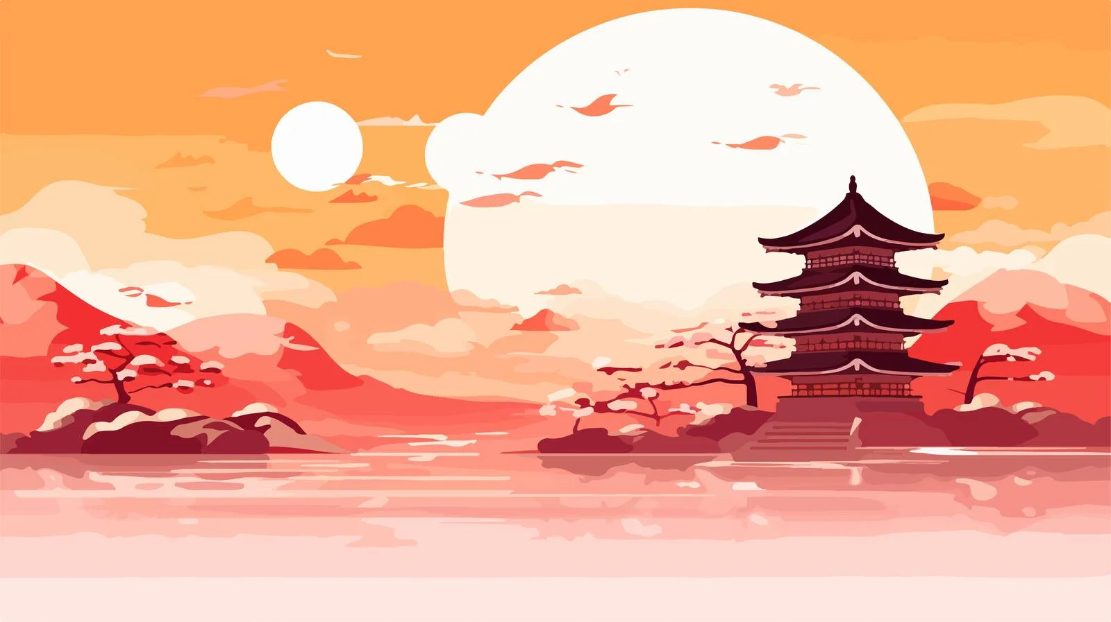 Japanese Sunlight Abstract Background — free download from Dotvec