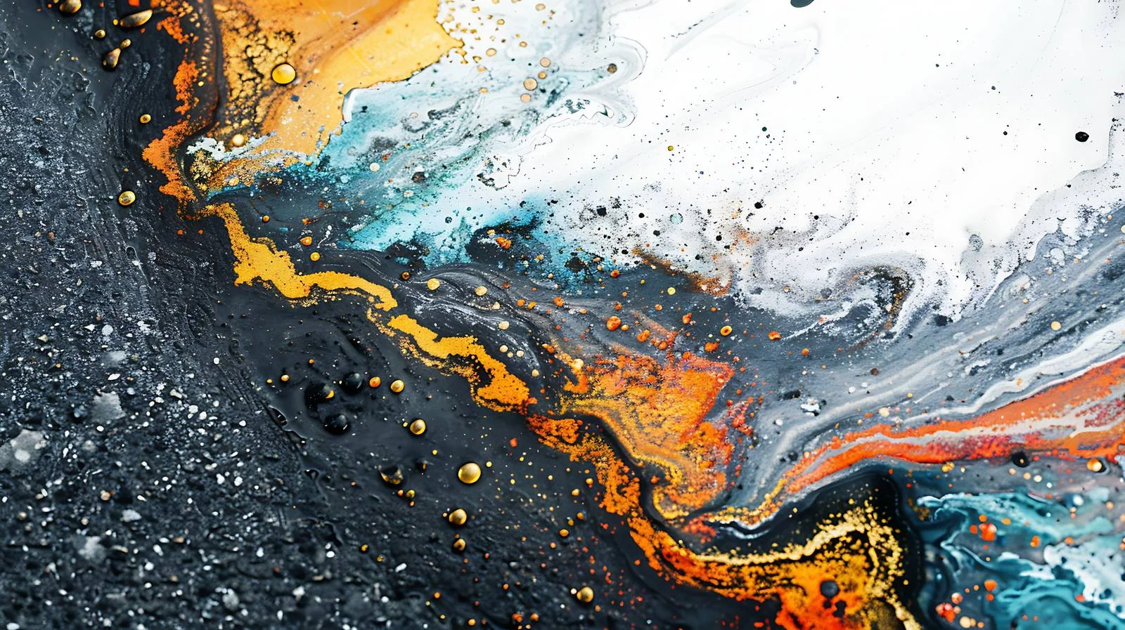 Vibrant gas or oil stain abstract design — free download from Dotvec