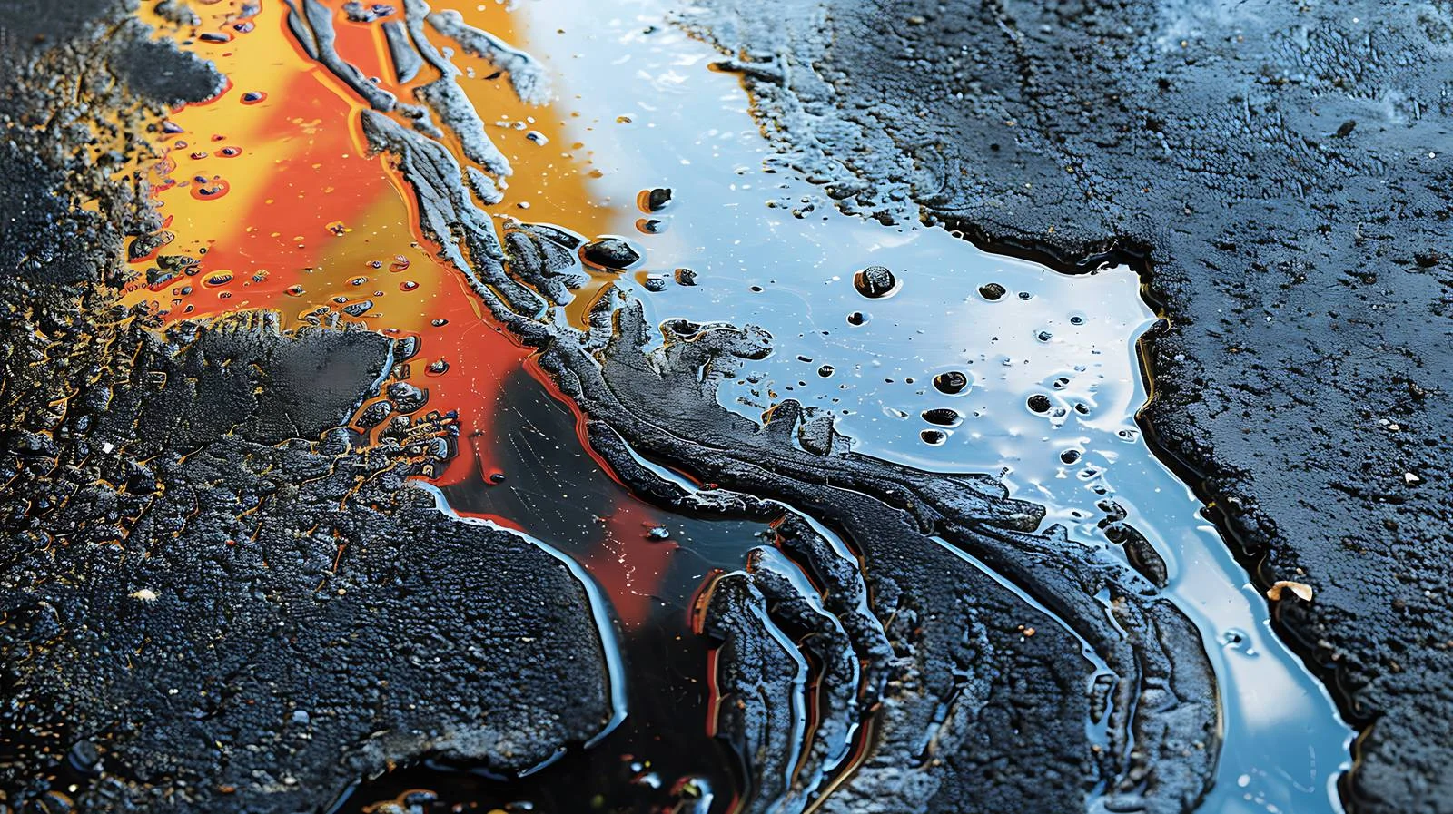 Vivid Gasoline Leak Abstract Artwork — free download from Dotvec