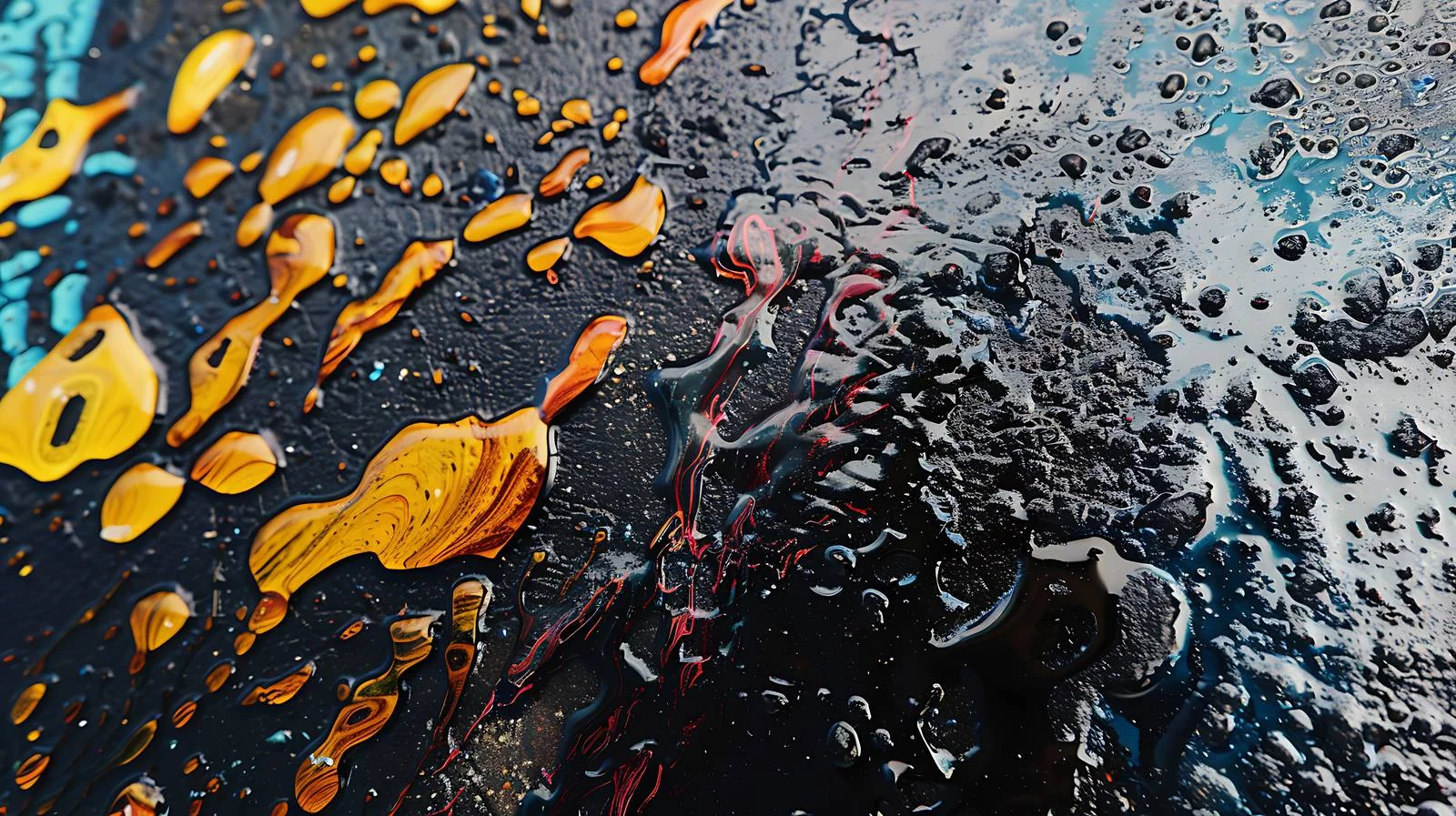 Vibrant spilled gasoline abstract background — free download from Dotvec