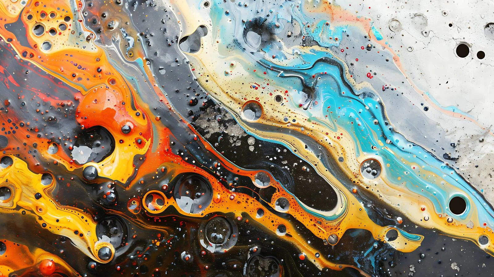 Vibrant spilled gasoline abstract art — free download from Dotvec