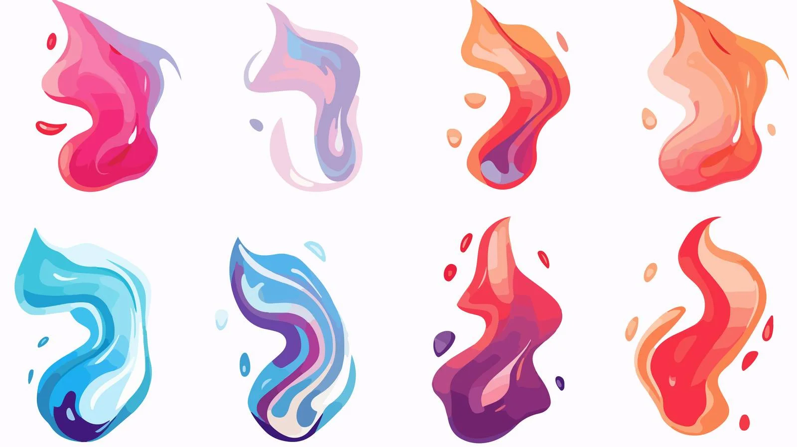 Fluid Green Abstract Decorative Shapes — free download from Dotvec
