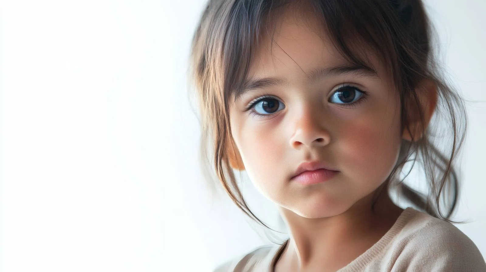 Traumatized child on white background — free download from Dotvec