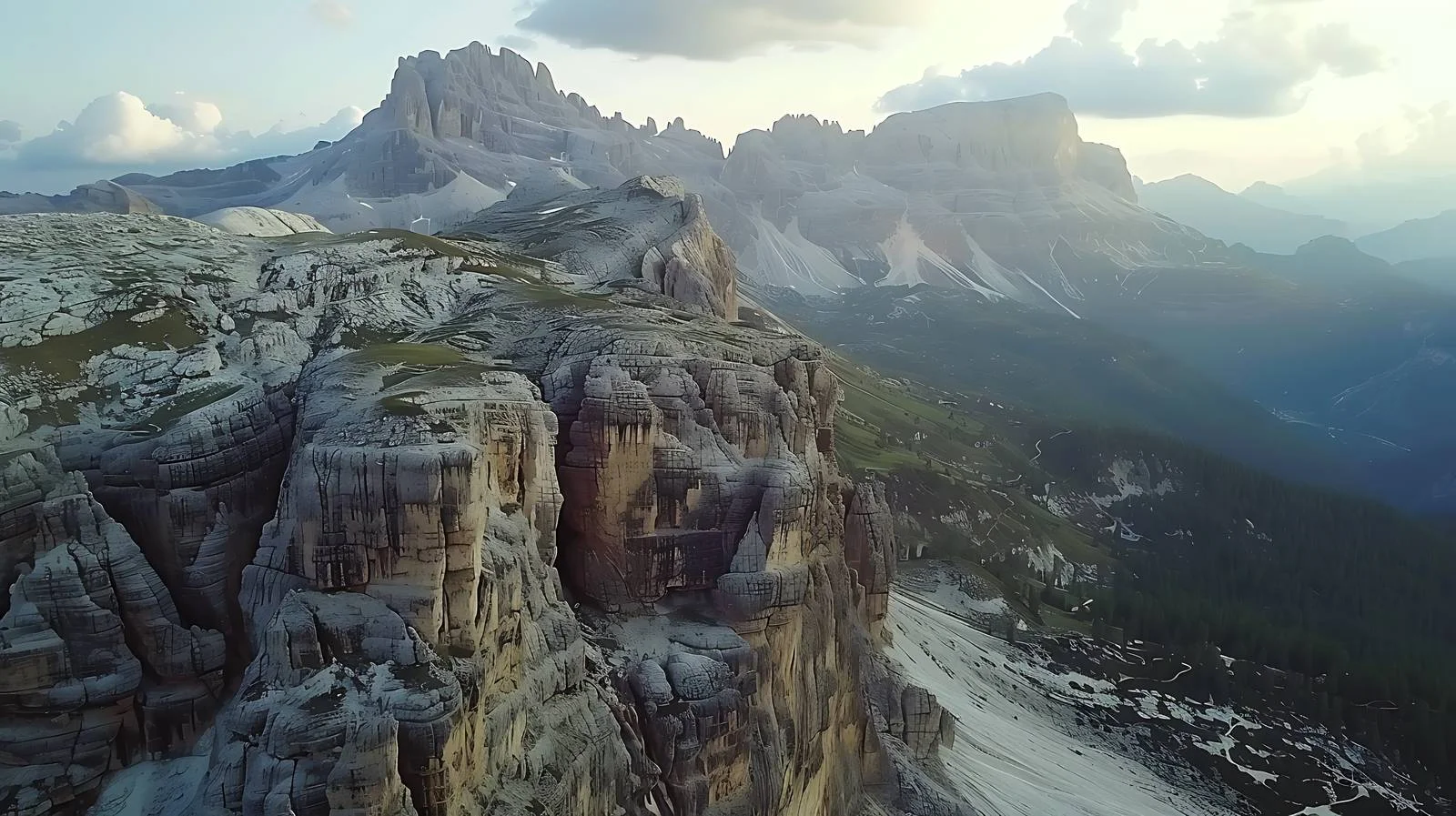 Panoramic View of Italian Dolomites Mountains — free download from Dotvec