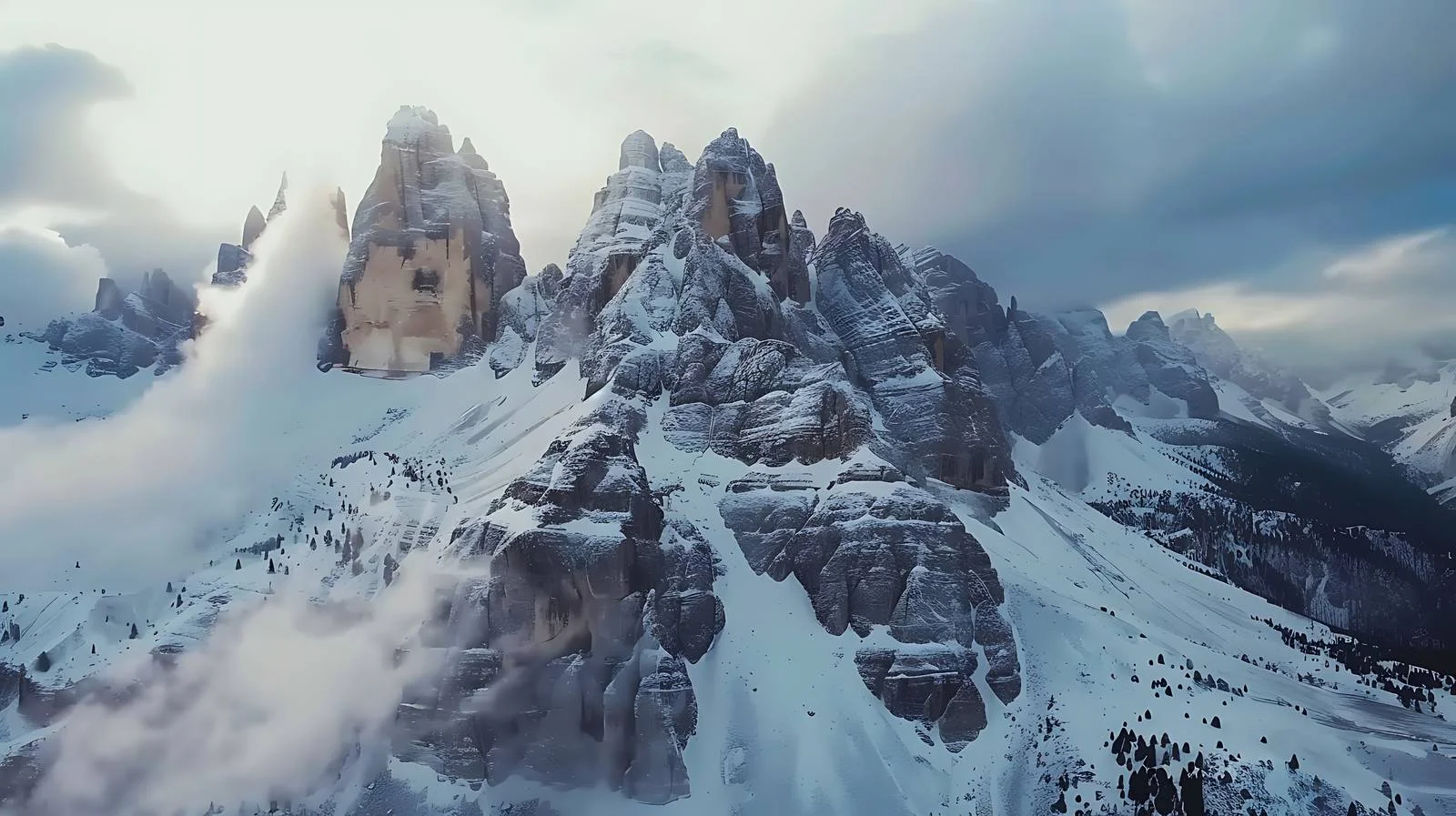 Scenic Italian Dolomites Mountains Aerial View — free download from Dotvec