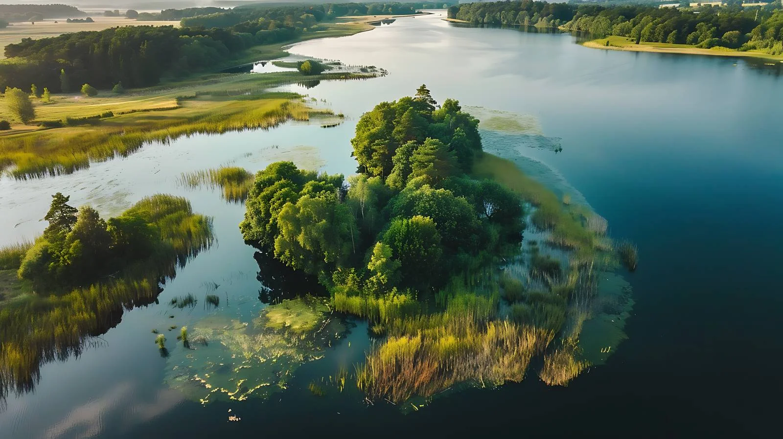 Elevated View of Masuria Lake District — free download from Dotvec
