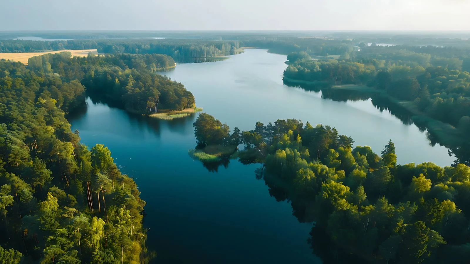Elevated Masuria Lake District Aerial View — free download from Dotvec
