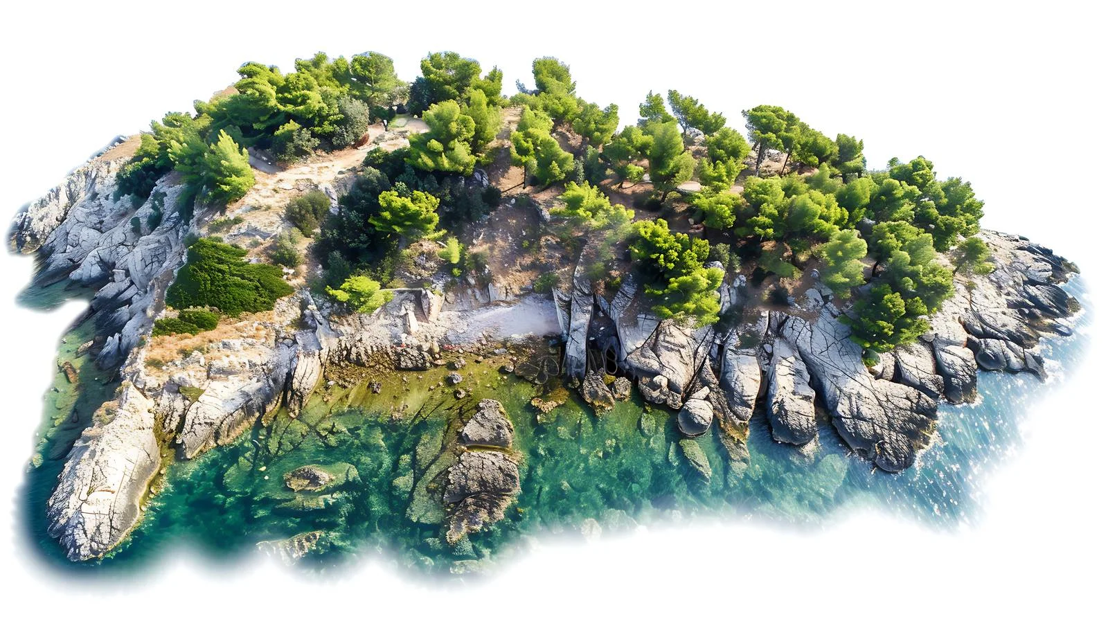 Remote coastal view captured by aerial drone — free download from Dotvec