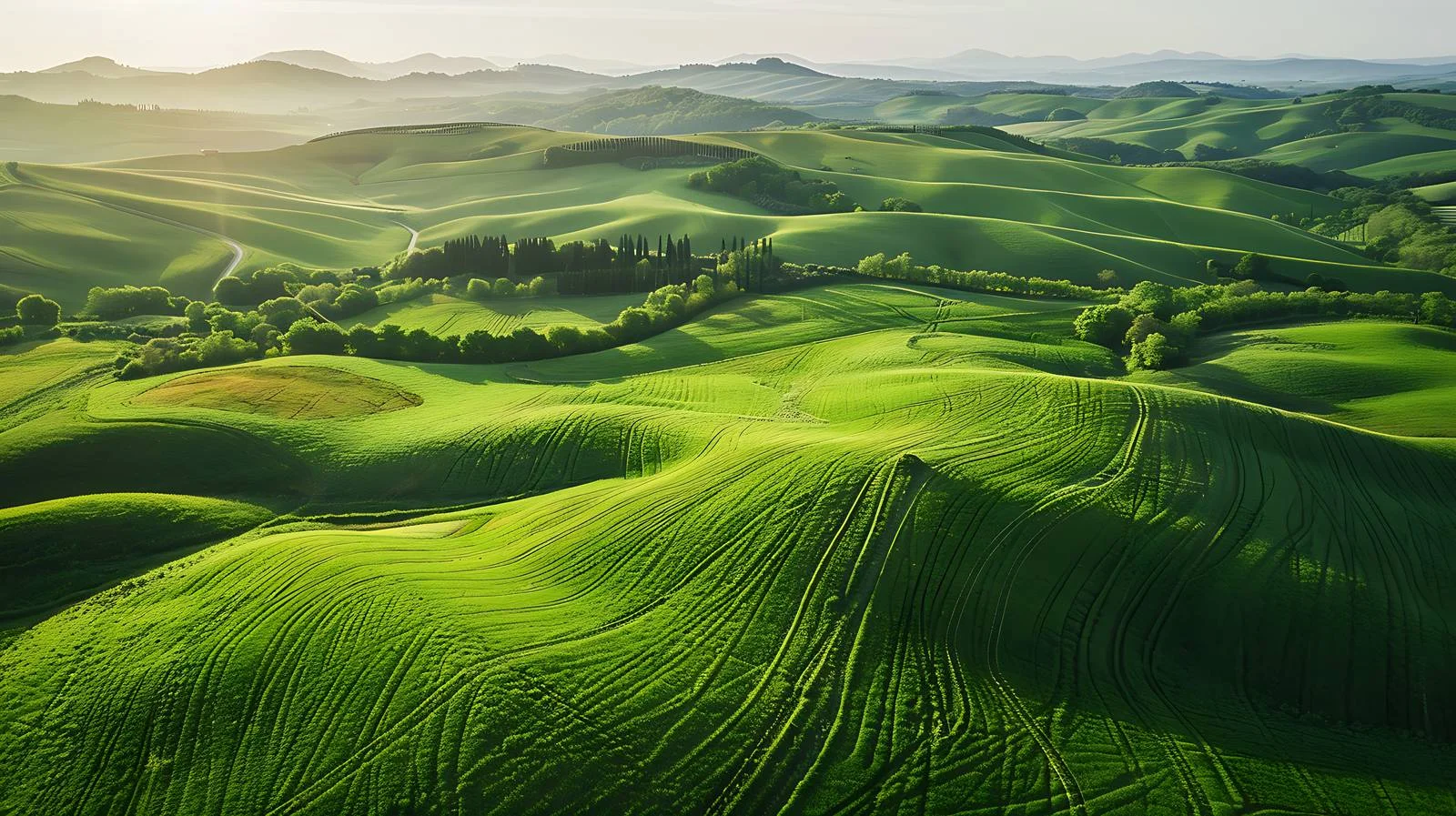 Serene Aerial View of Green Hills — free download from Dotvec