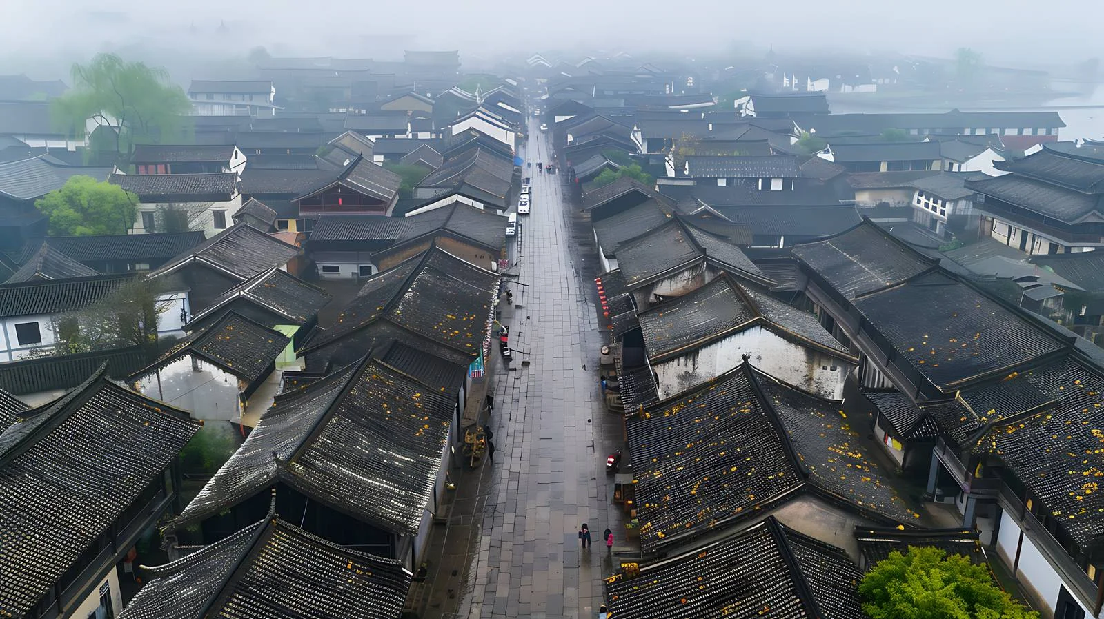 Historic Zhegao Old Street Aerial View — free download from Dotvec