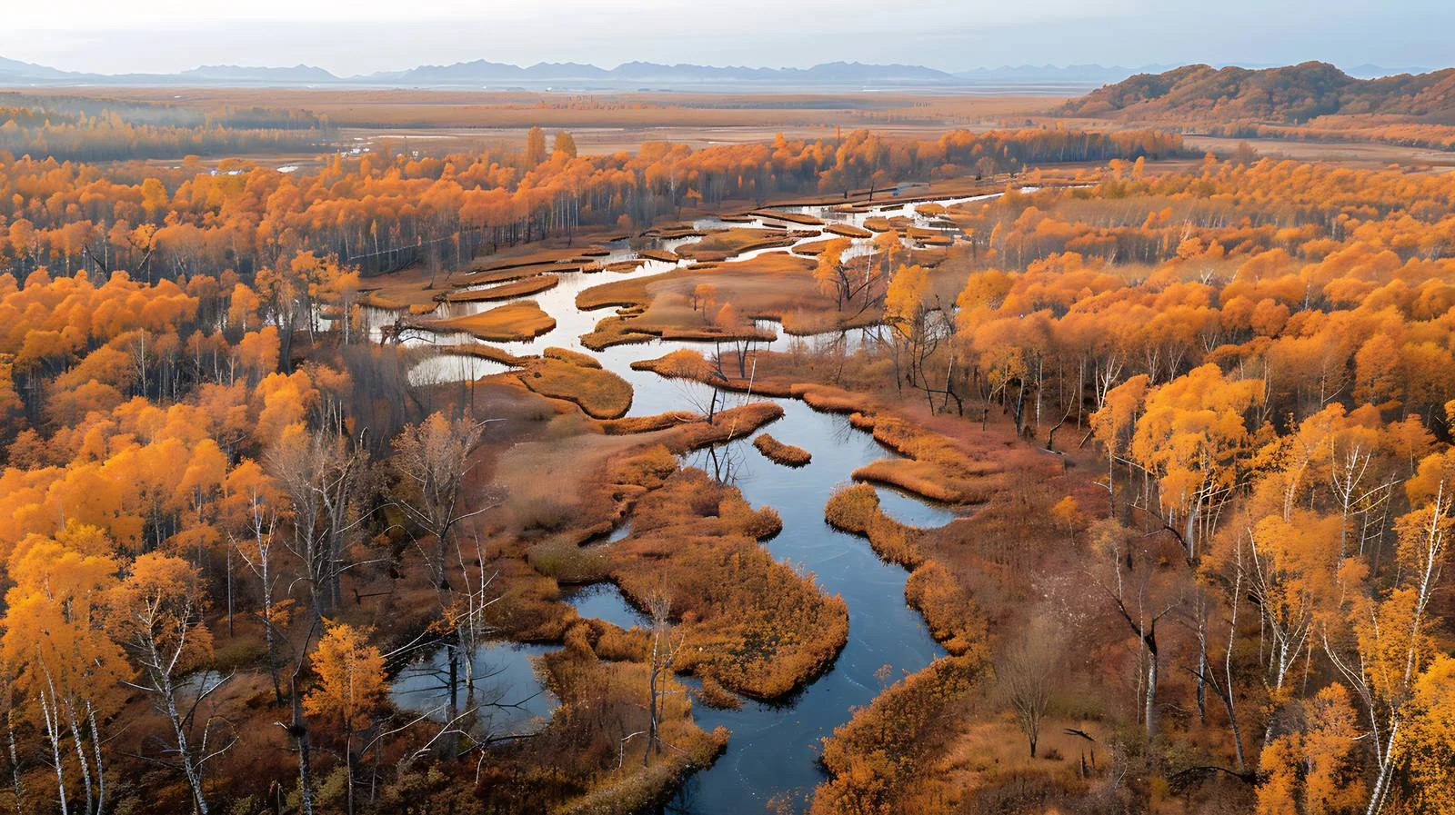 Autumn Aerial View of Jiayin B — free download from Dotvec