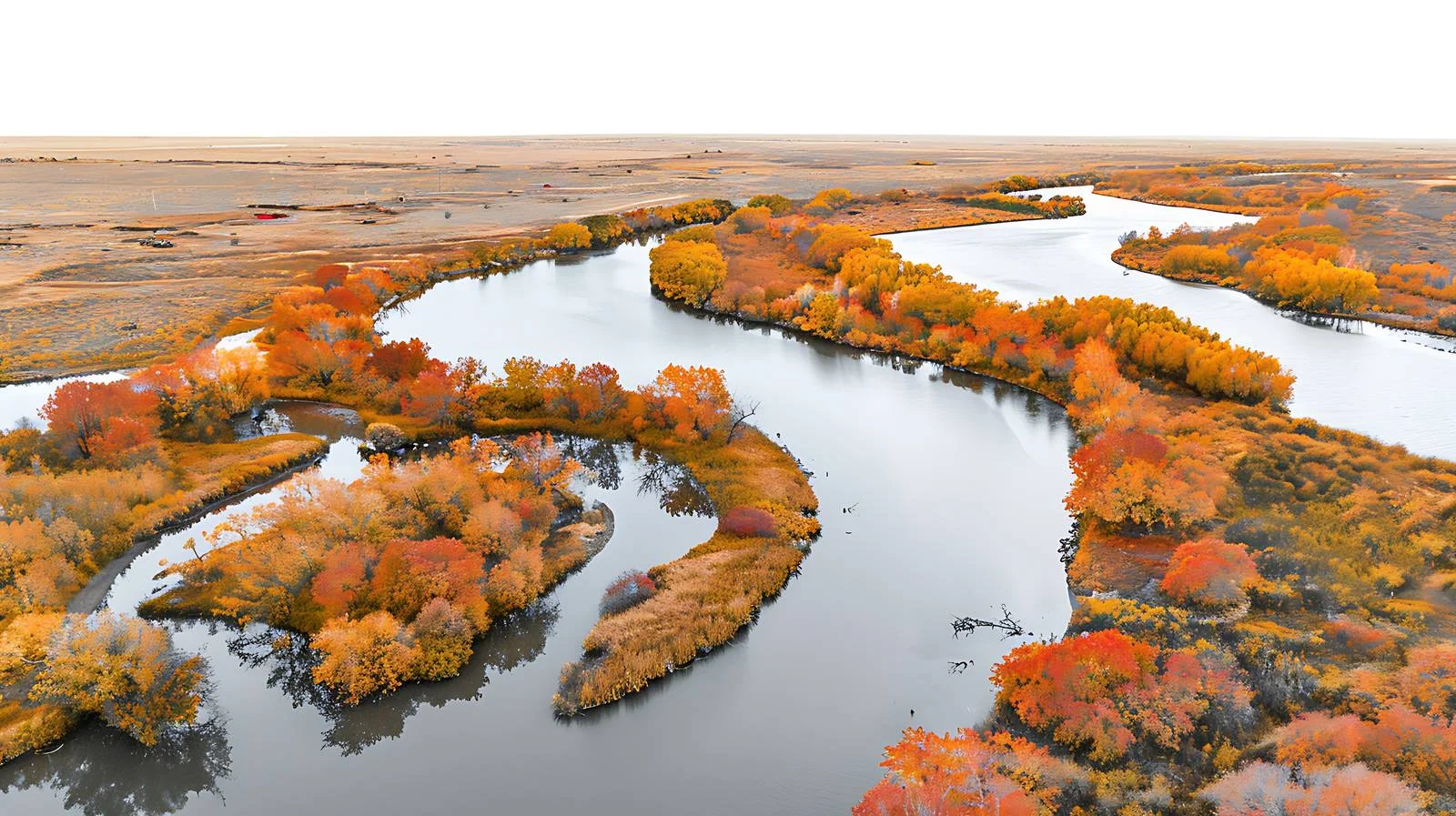 Autumn Aerial View of Tonghe Scenery — free download from Dotvec
