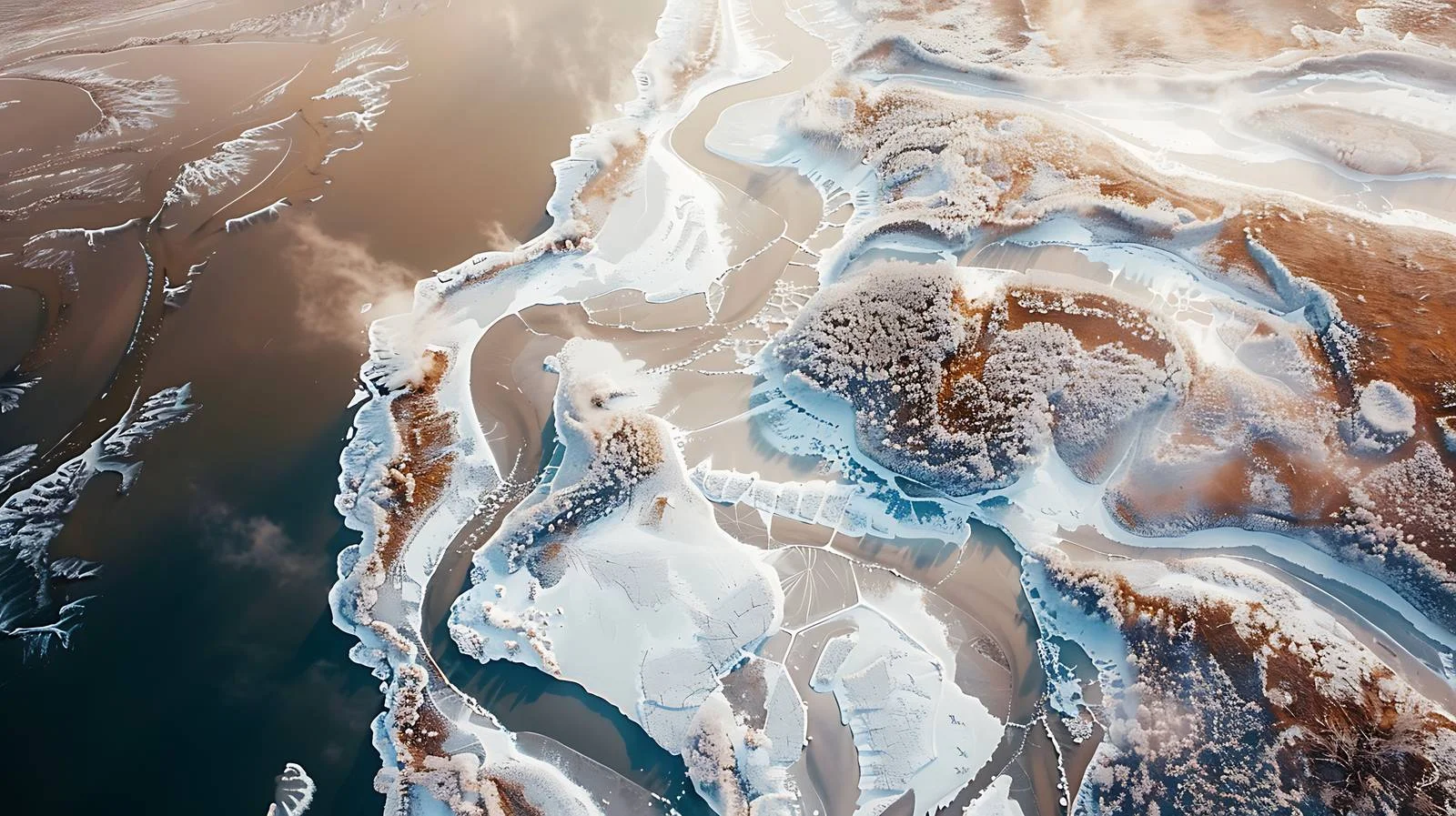 Scenic Aerial View of Songhua River — free download from Dotvec