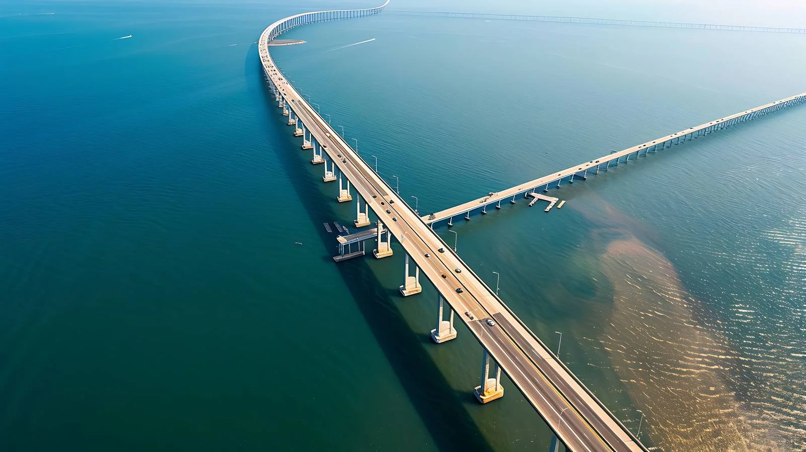 Chesapeake Bay Bridge Aerial Perspective in Maryland — free download from Dotvec