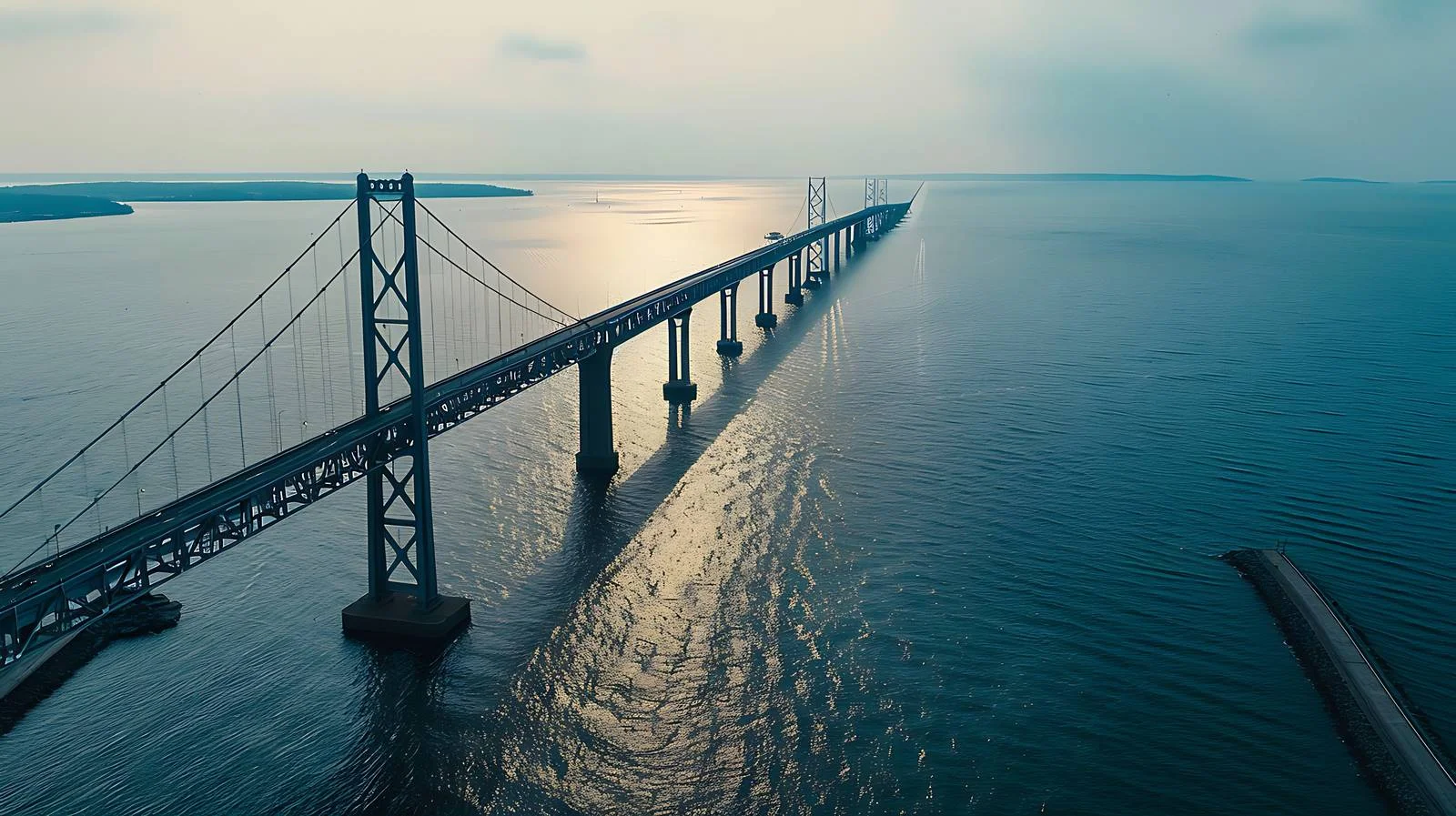 Majestic Chesapeake Bay Bridge Maryland Aerial View — free download from Dotvec