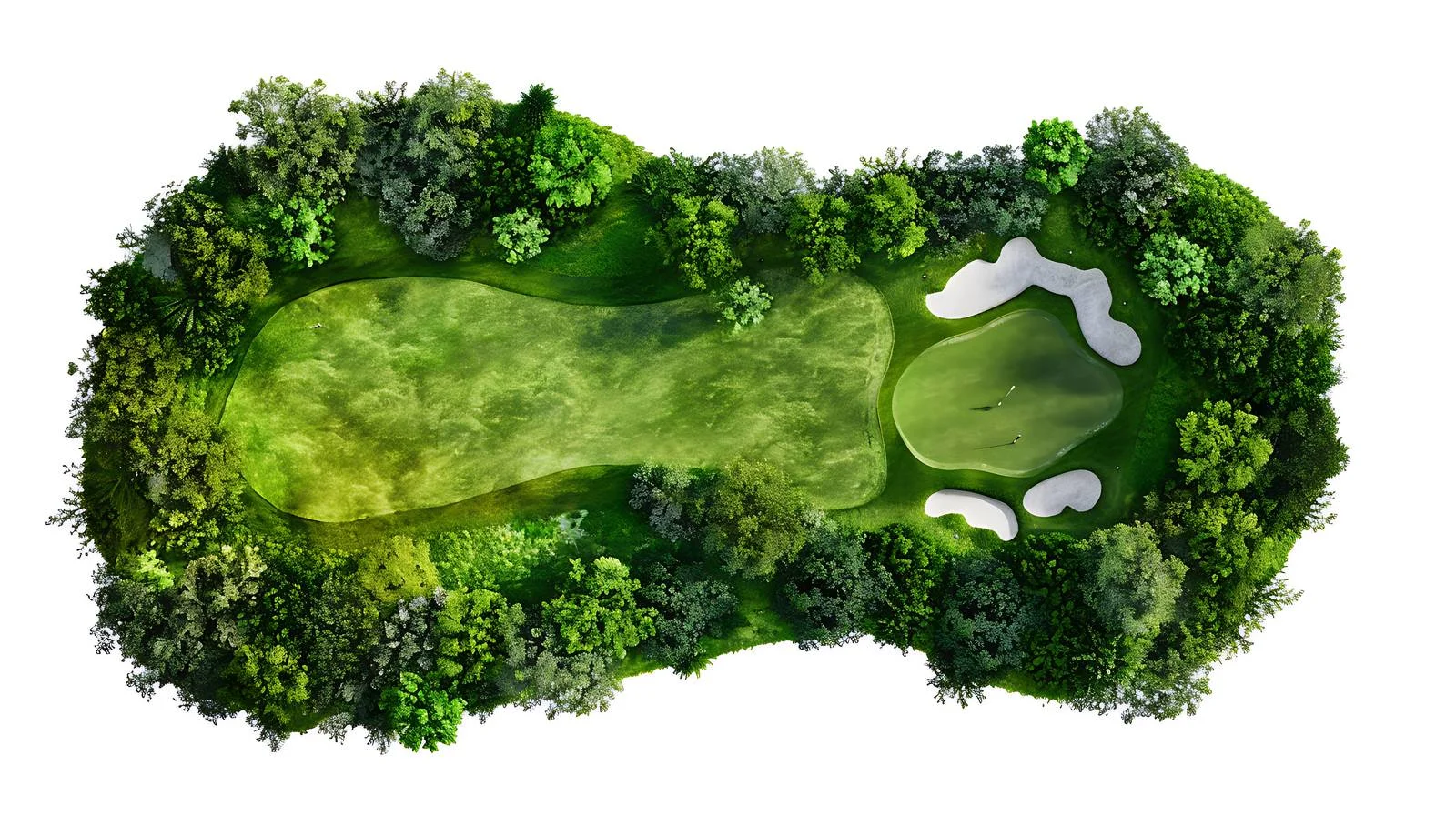 Scenic Aerial View of Golf Course Green — free download from Dotvec