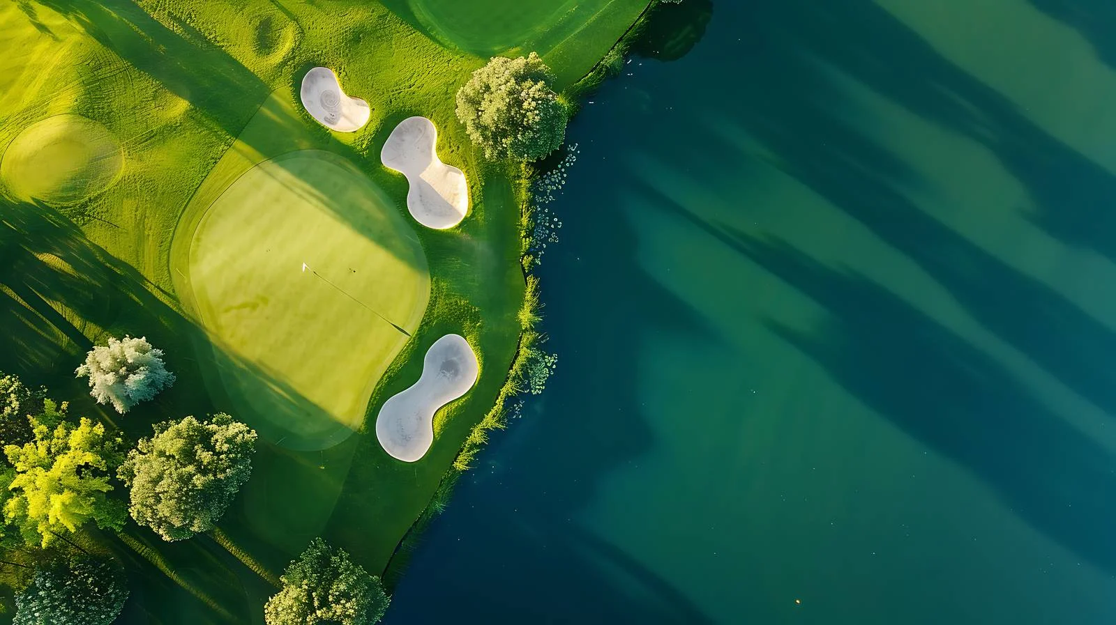 Scenic Golf Course Hole Overlooking Sand Traps — free download from Dotvec