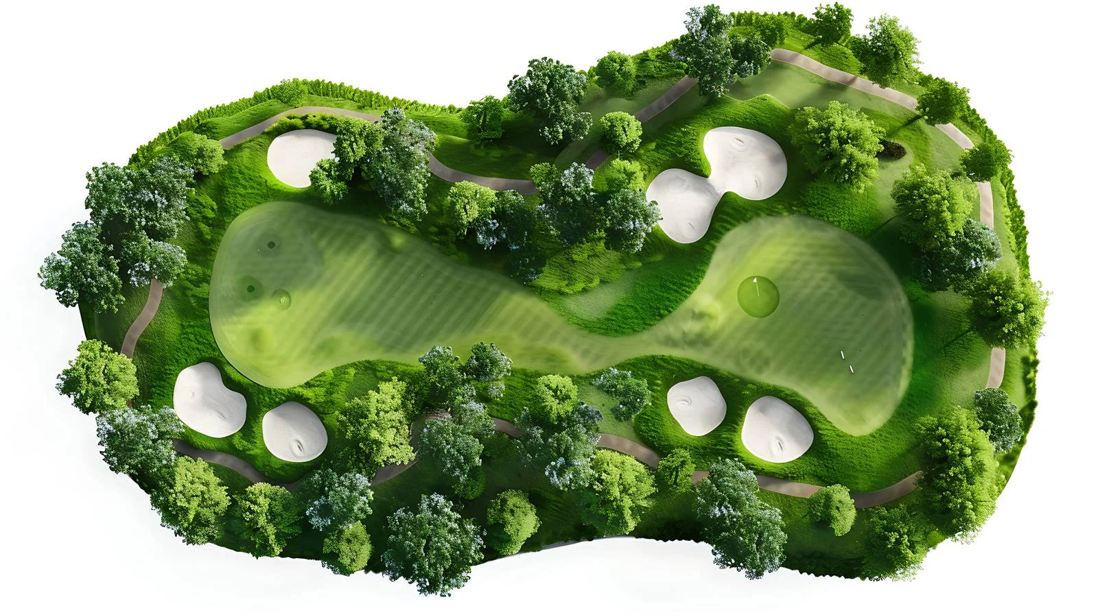 Scenic aerial view of golf course — free download from Dotvec