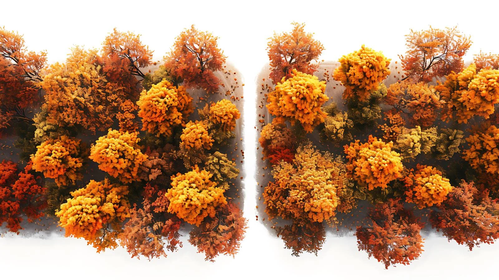 Aerial Perspective of Fall Trees and Road — free download from Dotvec