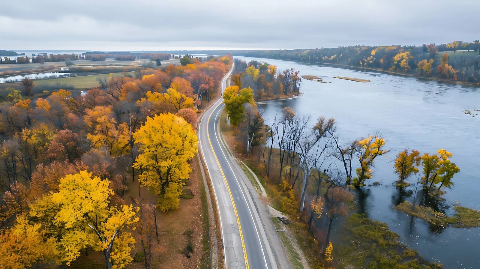 Serpentine Highway by Mississippi River — free download from Dotvec