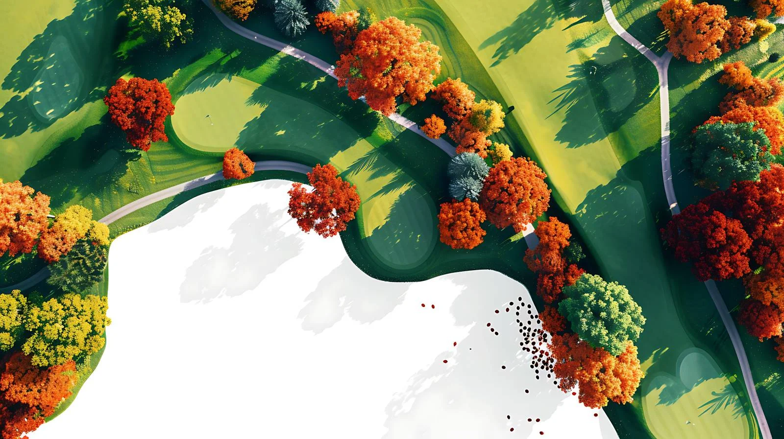 Autumn Aerial View of Golf Course — free download from Dotvec