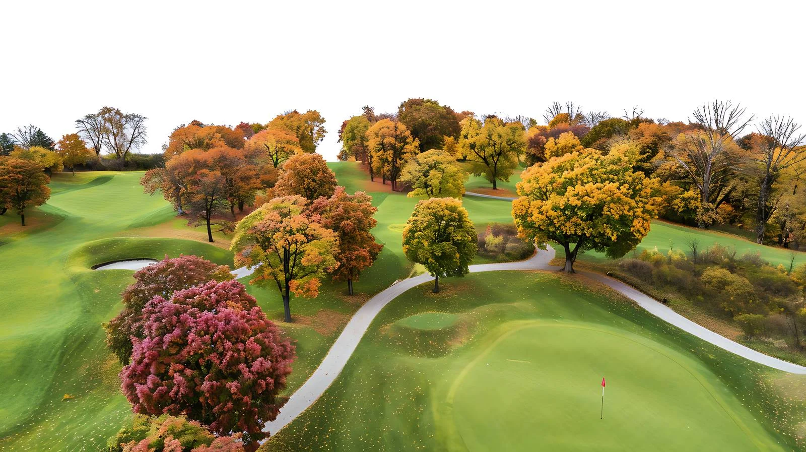 Autumn Aerial View of Golf Course — free download from Dotvec