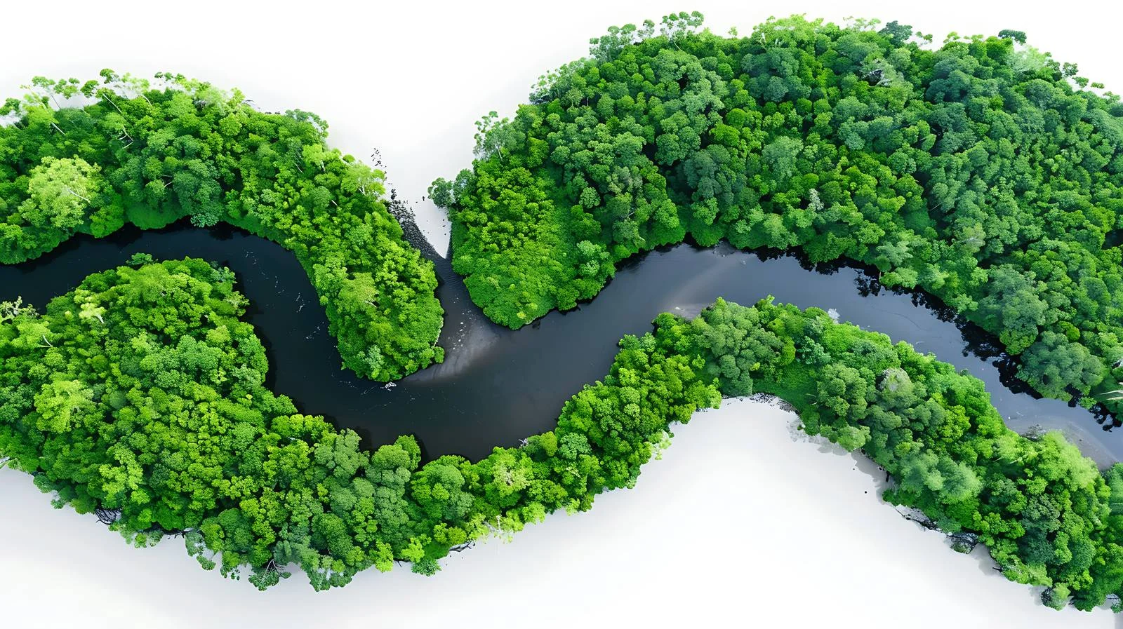 Serene Aerial of Summer River Landscape — free download from Dotvec