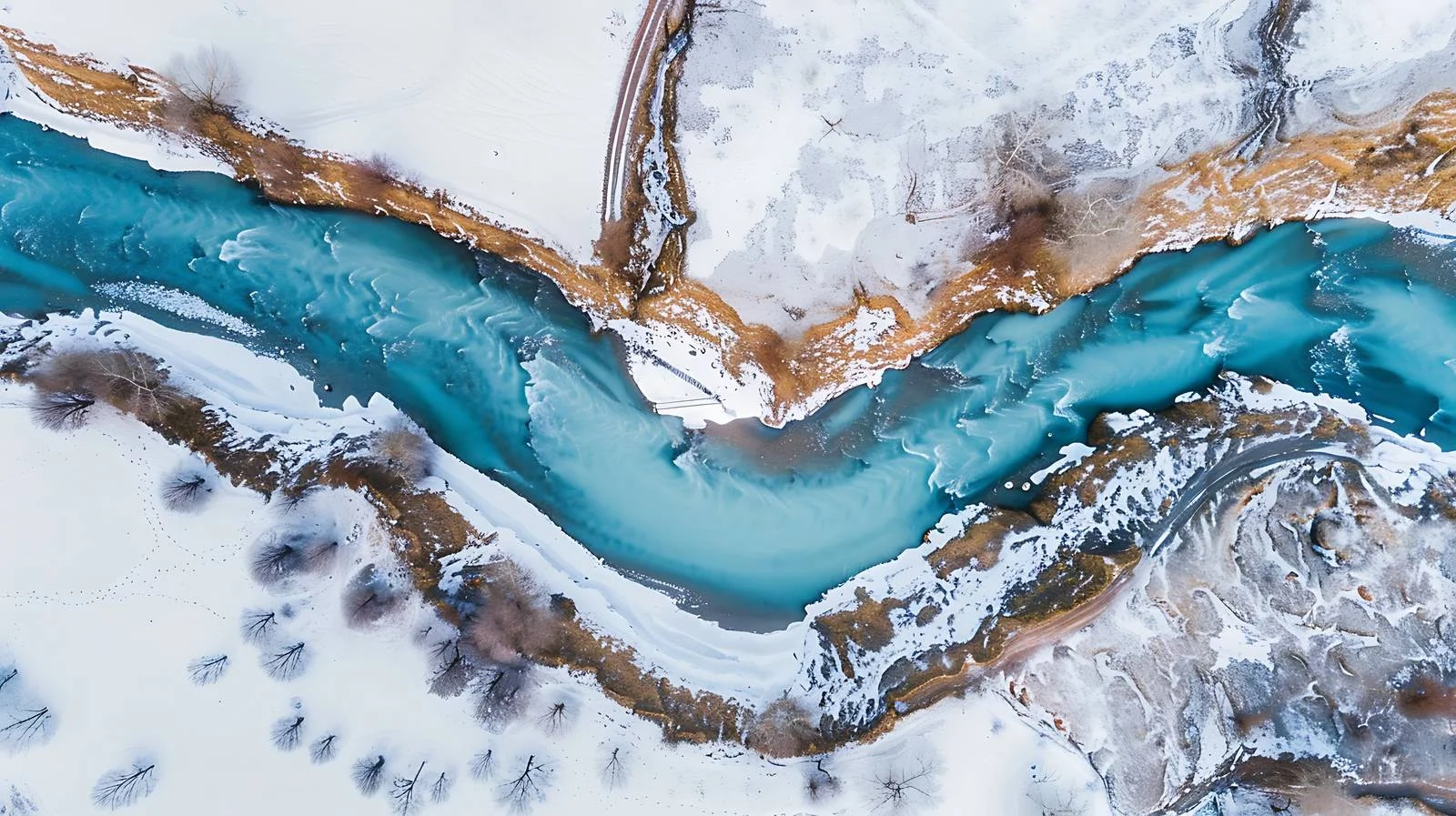Serene Aerial View of Isolated River — free download from Dotvec