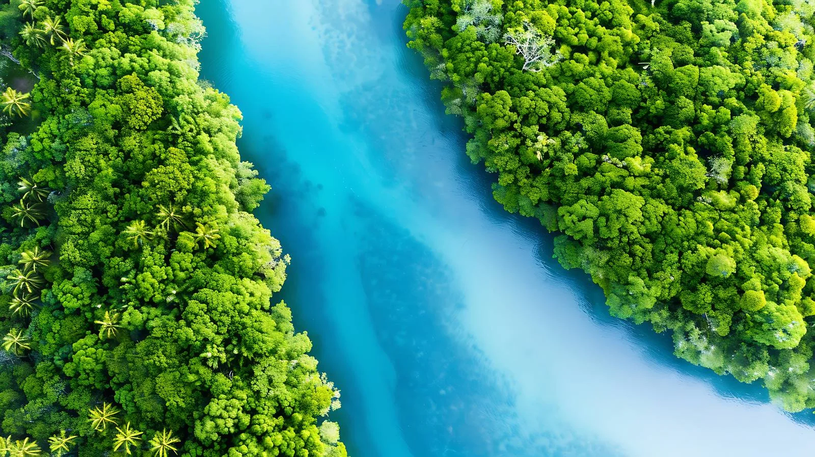 Serene Aerial View of Pristine River — free download from Dotvec