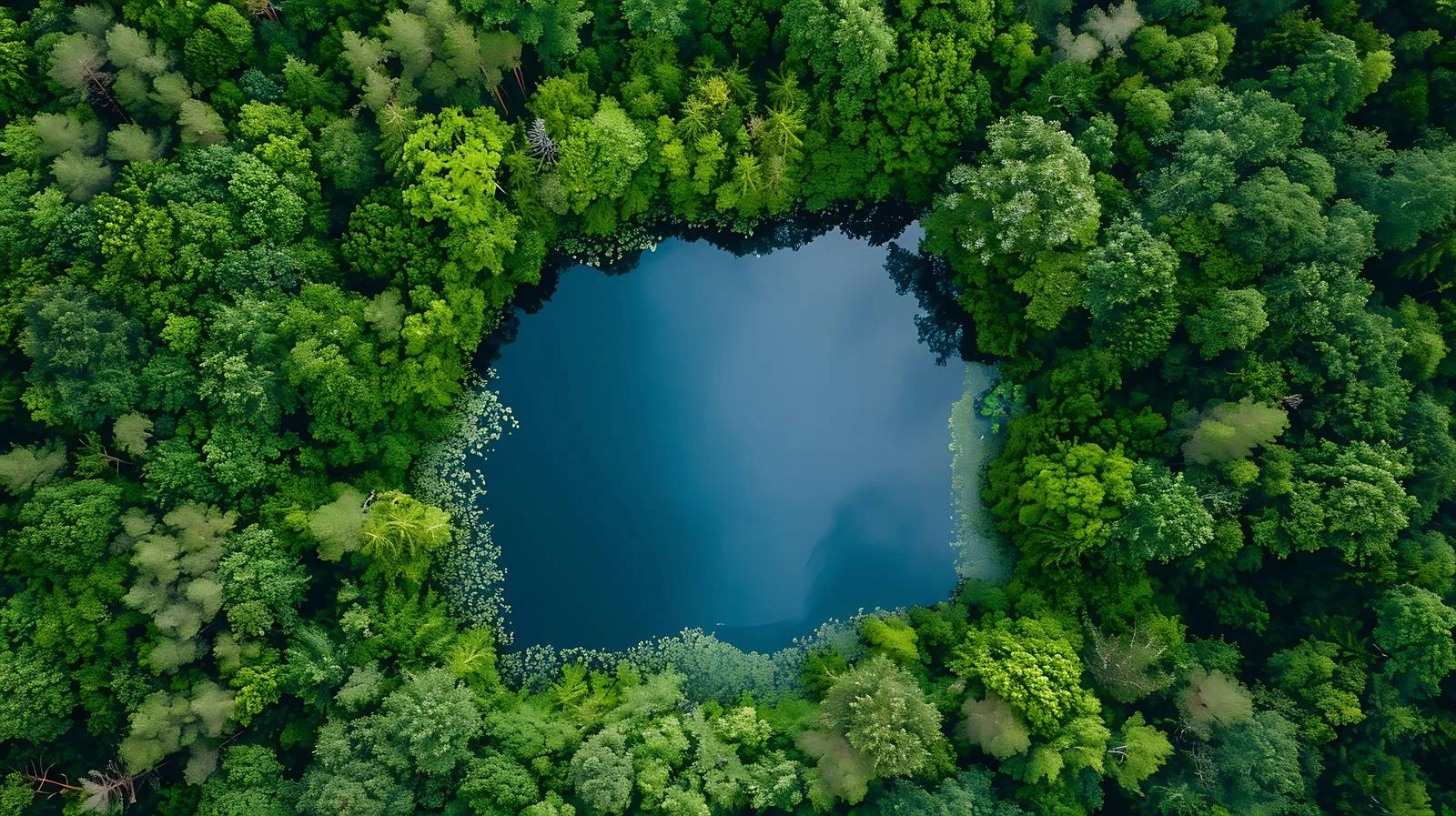 Serene Lake Surrounded by Dense Forests — free download from Dotvec
