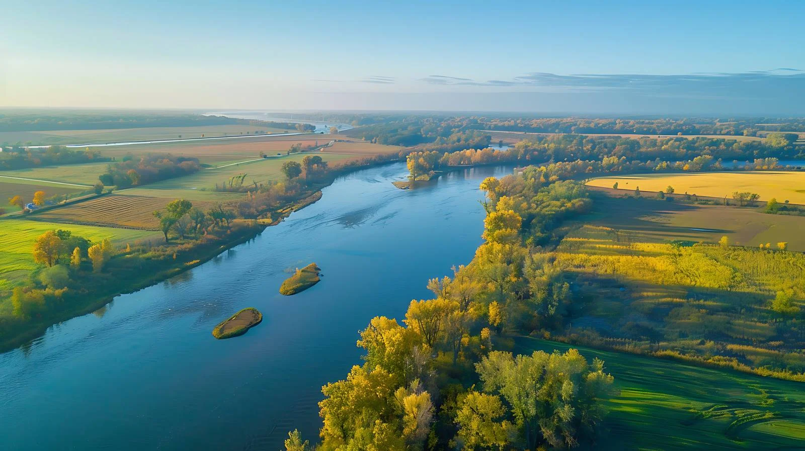 Overview of Mississippi River and Agricultural Land — free download from Dotvec