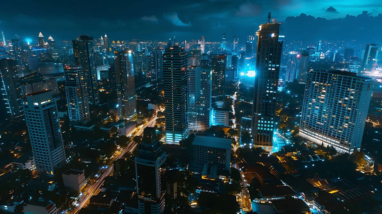 Expansive Urban Skyline Vista in Modern City — free download from Dotvec