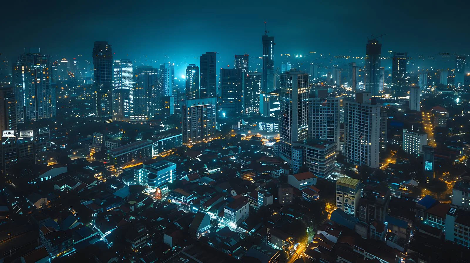 Sweeping Urban Skyline from Above — free download from Dotvec