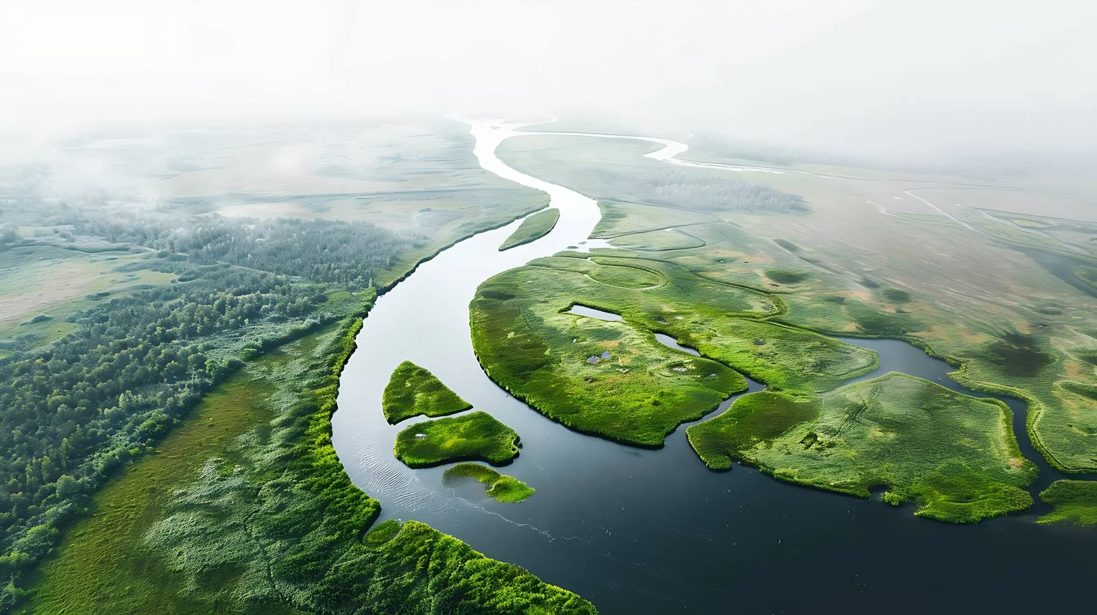 Serenity Over River Against White Background — free download from Dotvec