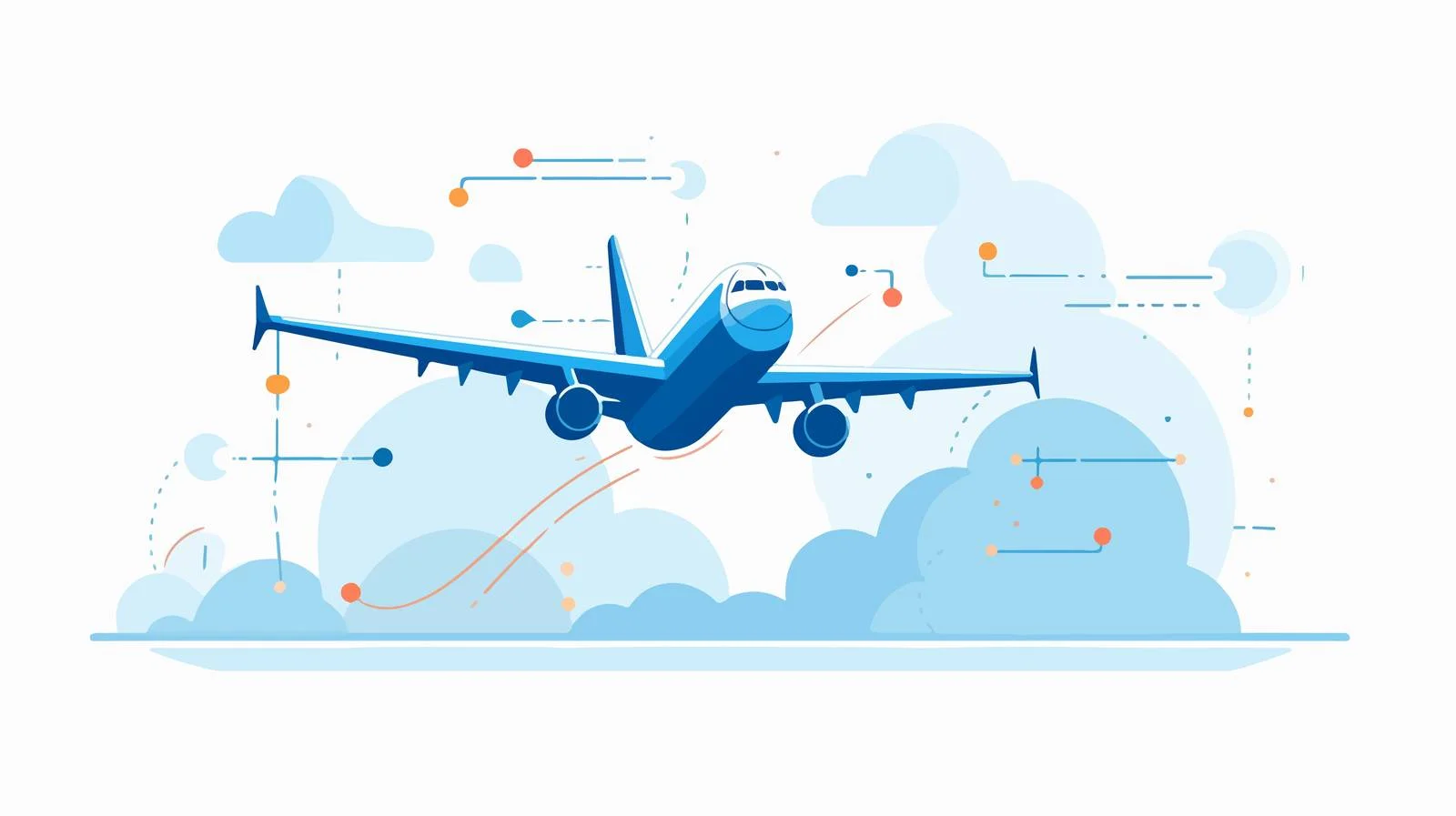 Airplane Routes Icon for Travel — free download from Dotvec