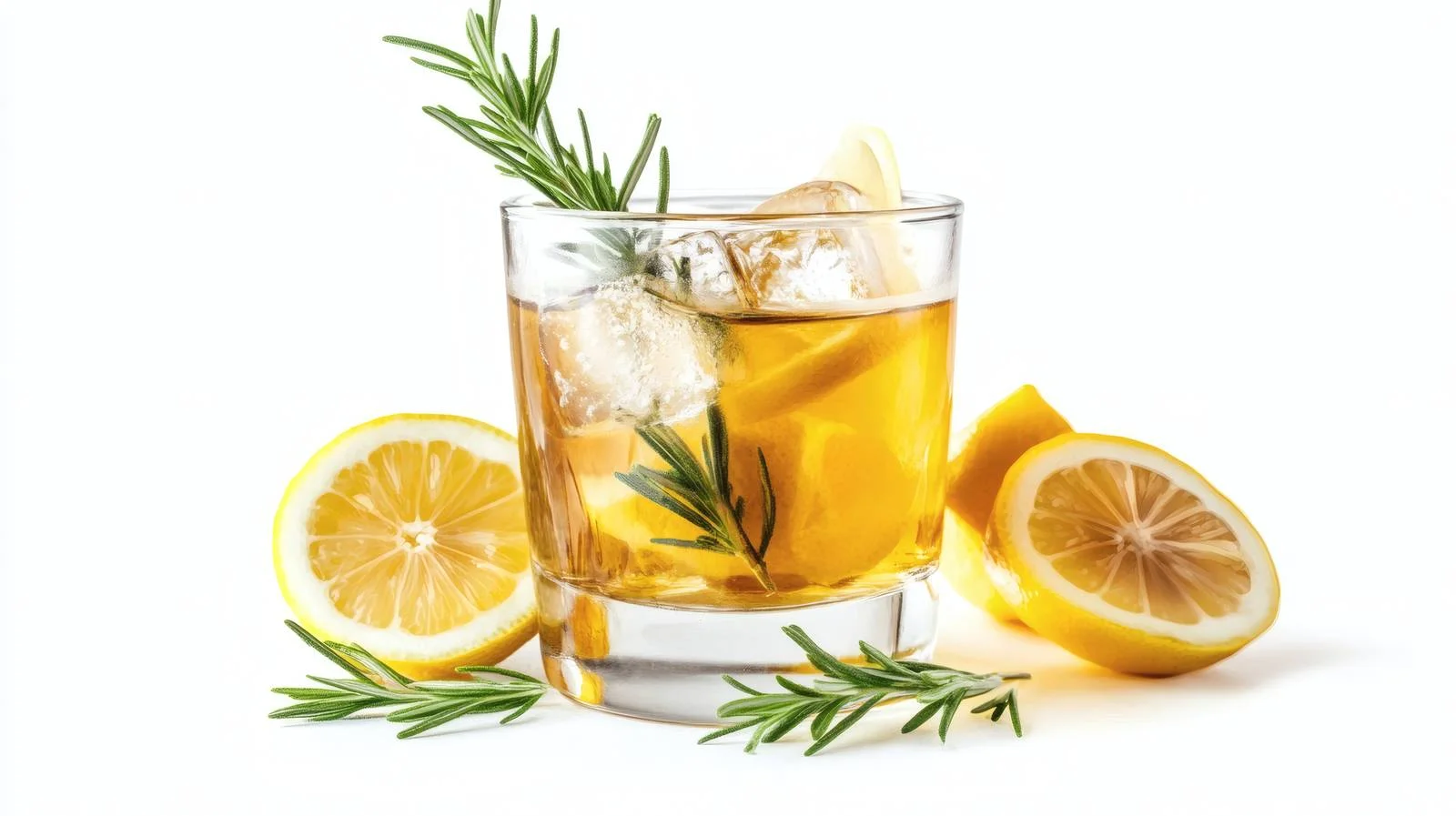 Refreshing Lemon Rosemary Alcoholic Beverage — free download from Dotvec