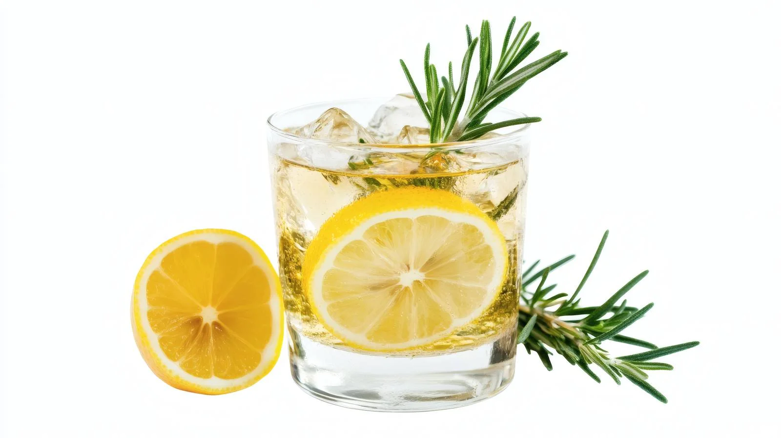 Elegant Alcohol Beverage Lemon Rosemary White — free download from Dotvec