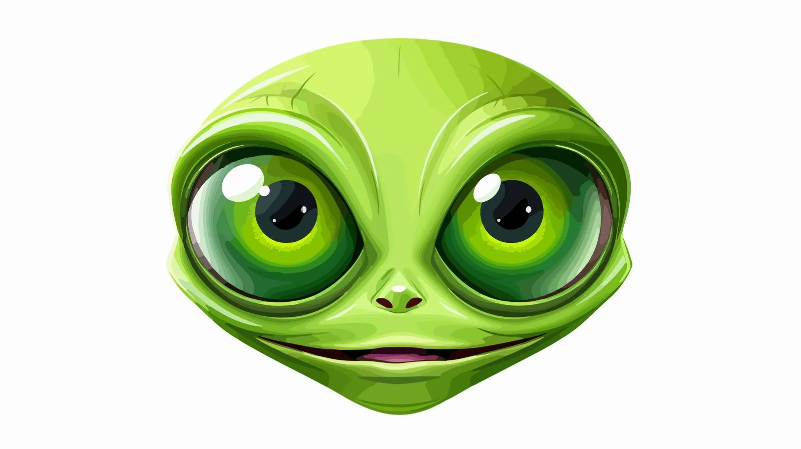 Green Alien Creature with Big Eyes — free download from Dotvec