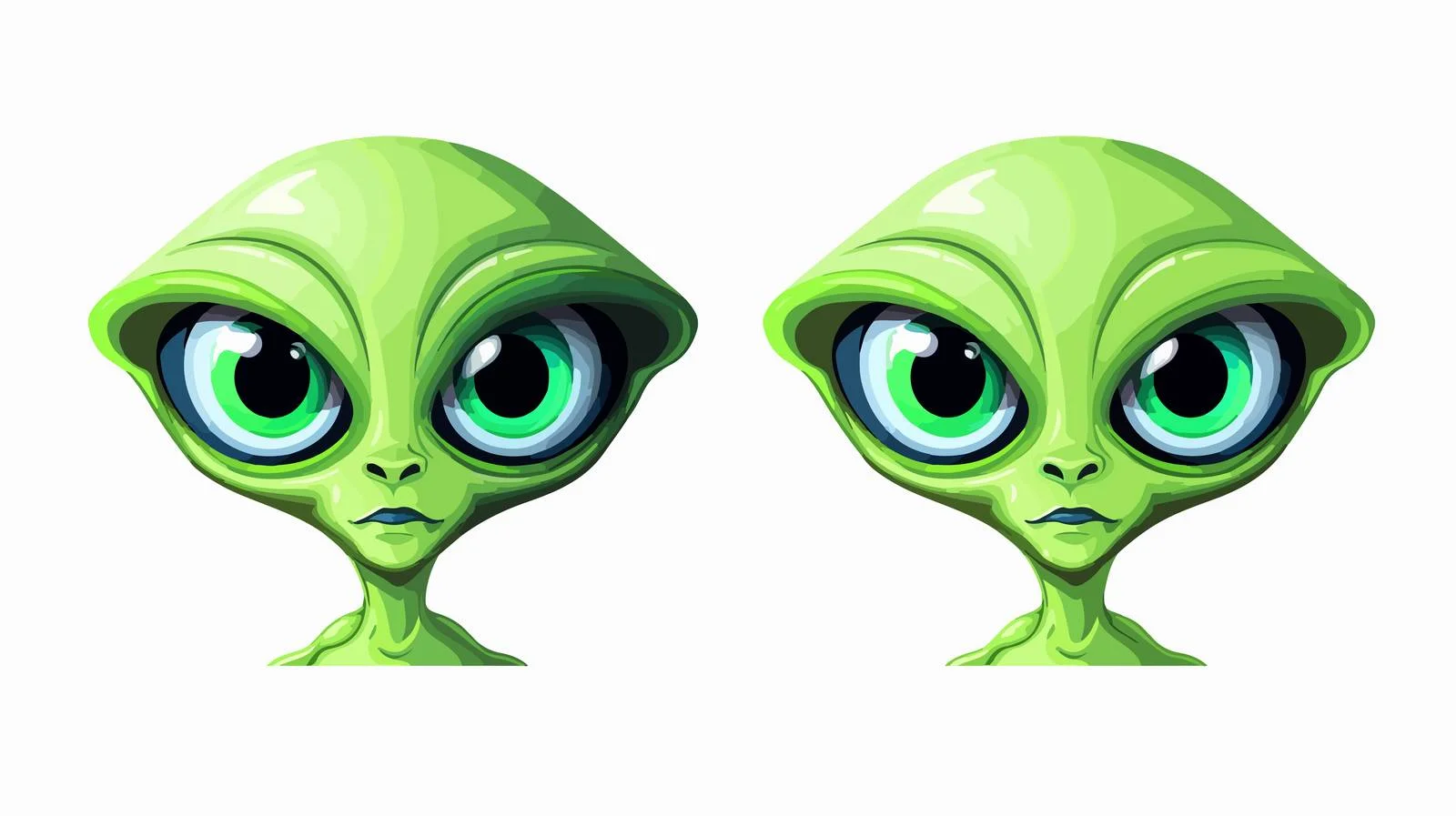 Green Alien Creature Portrait — free download from Dotvec