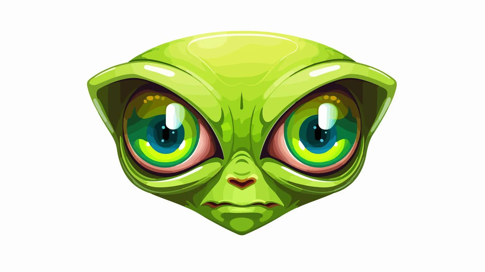 Green Alien with Big Eyes — free download from Dotvec