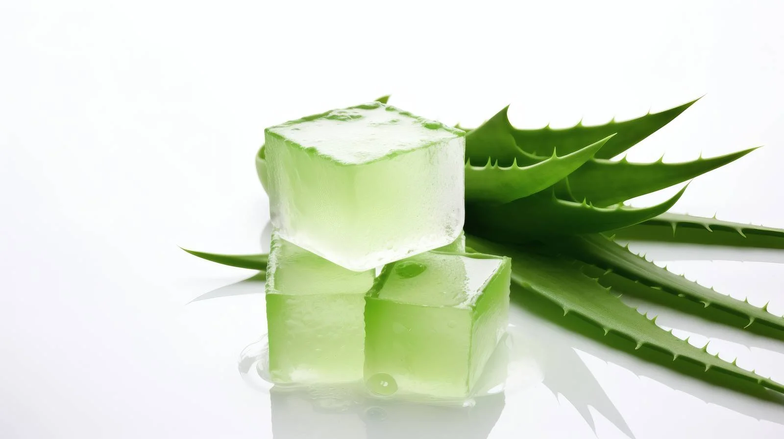 Aloe Vera Gel and Leaves on White Background — free download from Dotvec