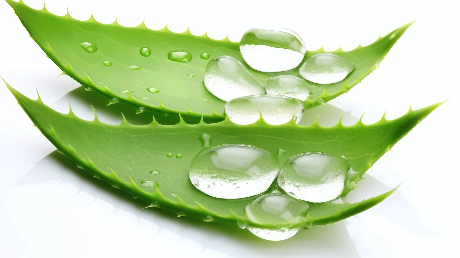 Aloe Vera Leaves and Gel on White Background — free download from Dotvec
