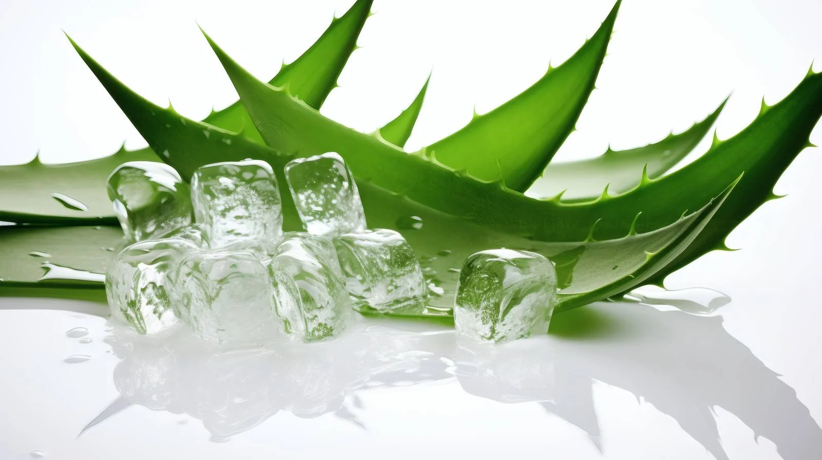 Aloe Vera Leaves and Gel on White — free download from Dotvec