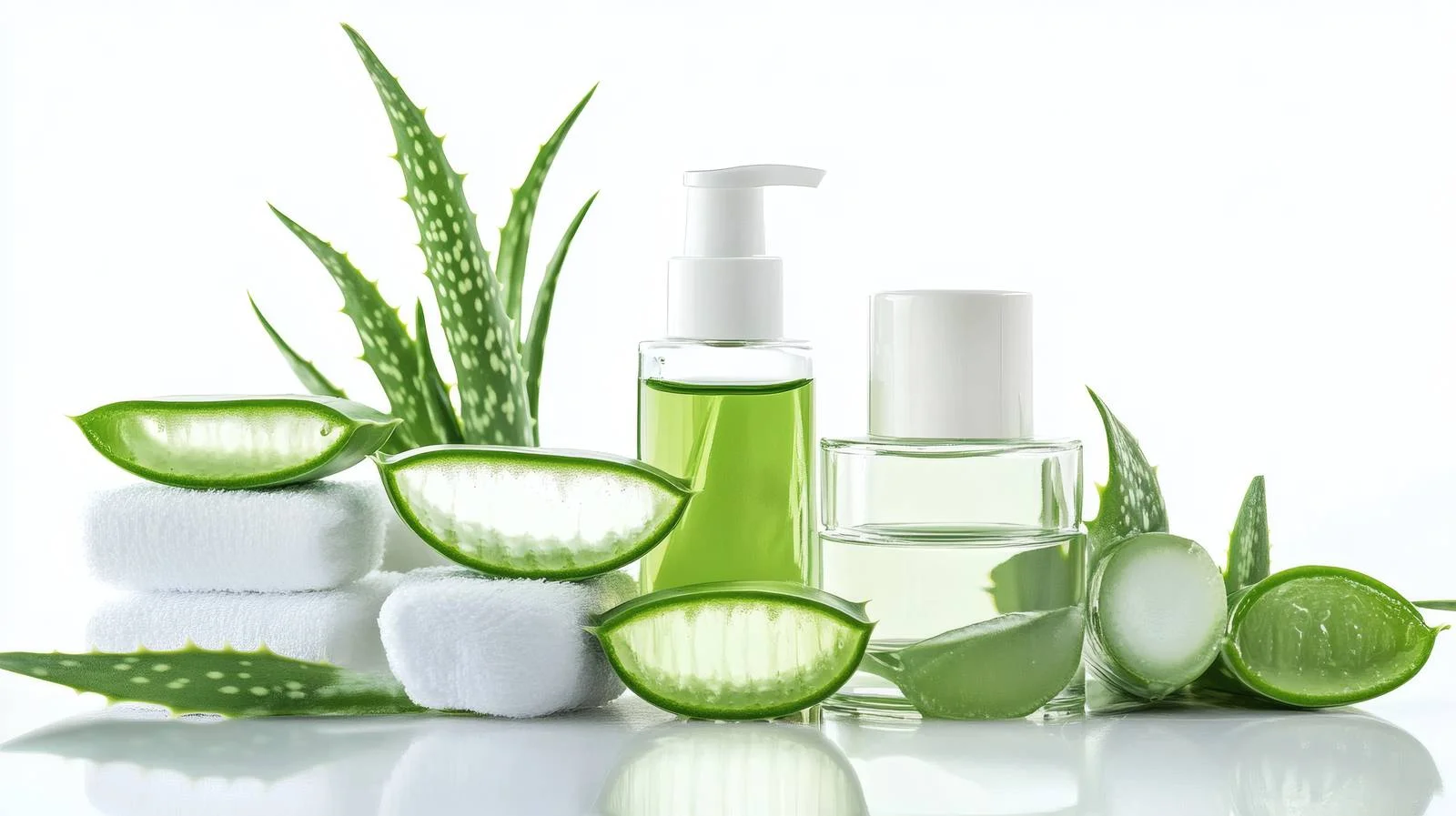 Aloe Vera Cosmetics on White Background — free download from Dotvec