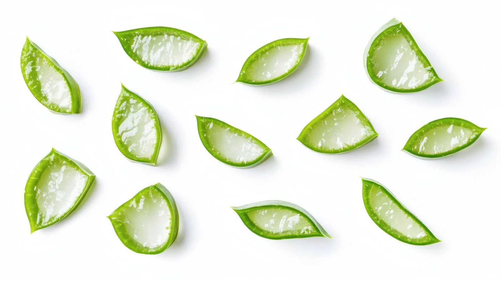 Fresh Aloe Vera Leaves and Gel on White Background — free download from Dotvec