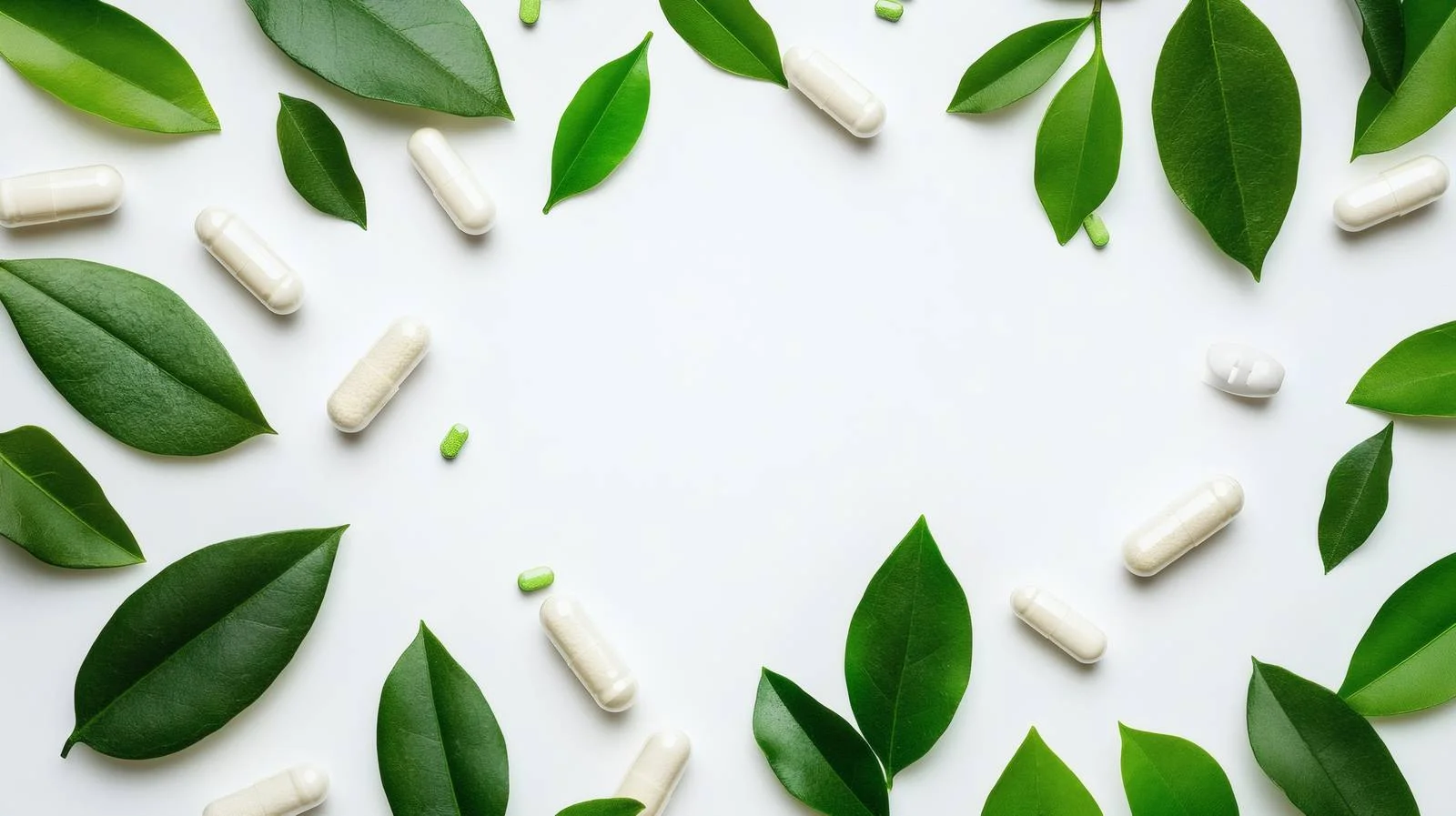 Natural Remedies: Herbal Pills and Greenery — free download from Dotvec