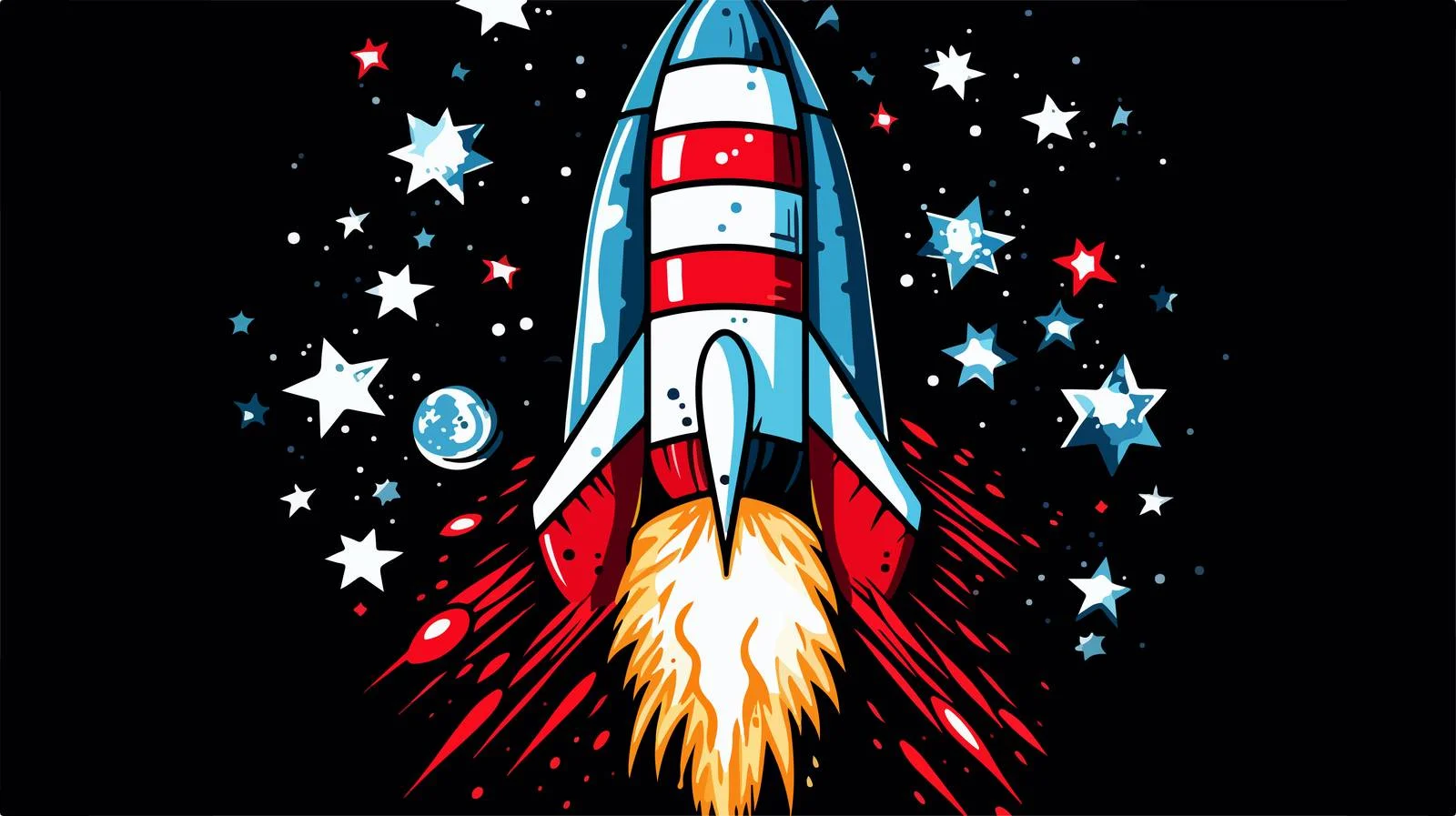 Patriotic fireworks display — free download from Dotvec