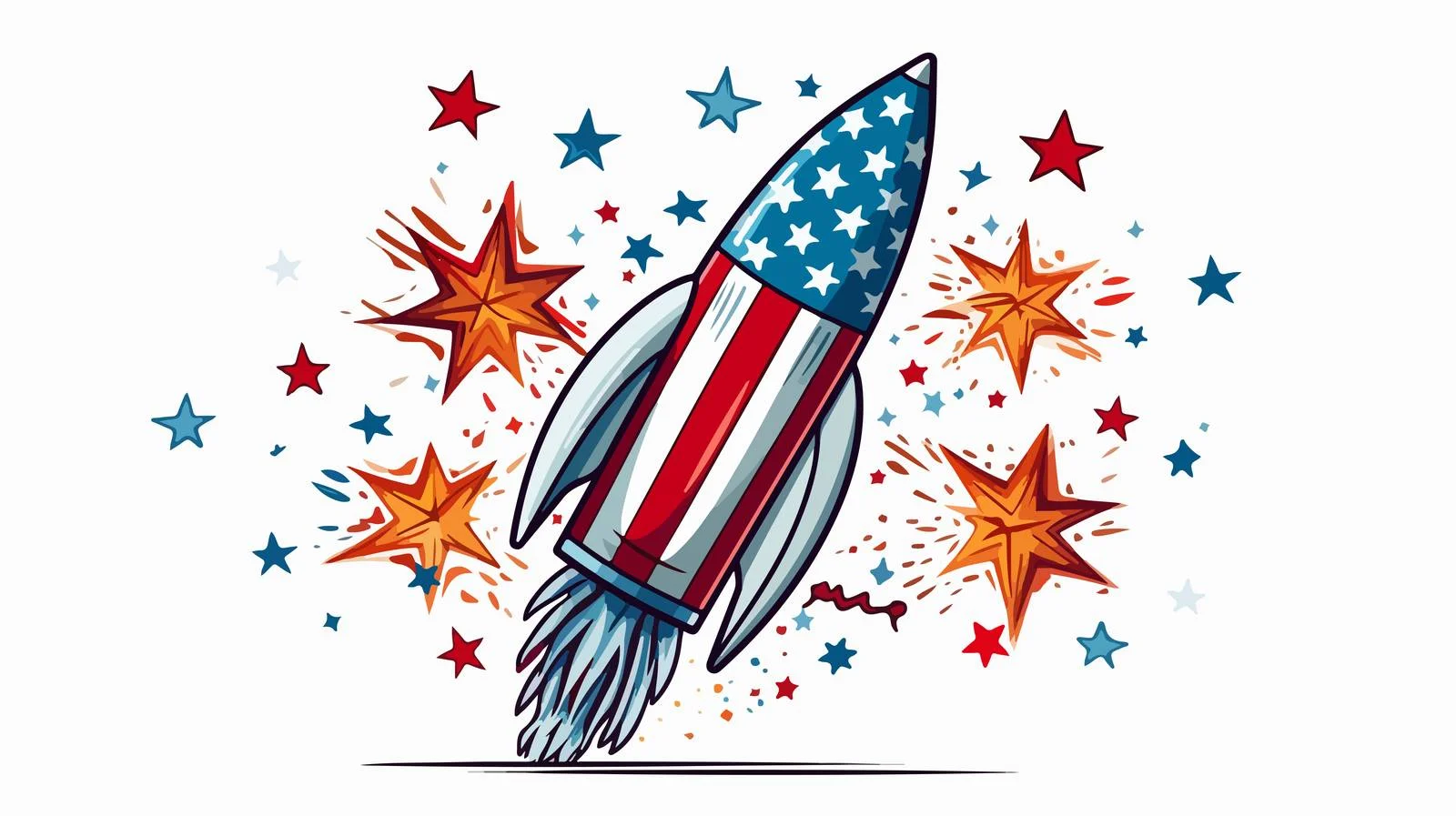 Patriotic Fireworks Display — free download from Dotvec
