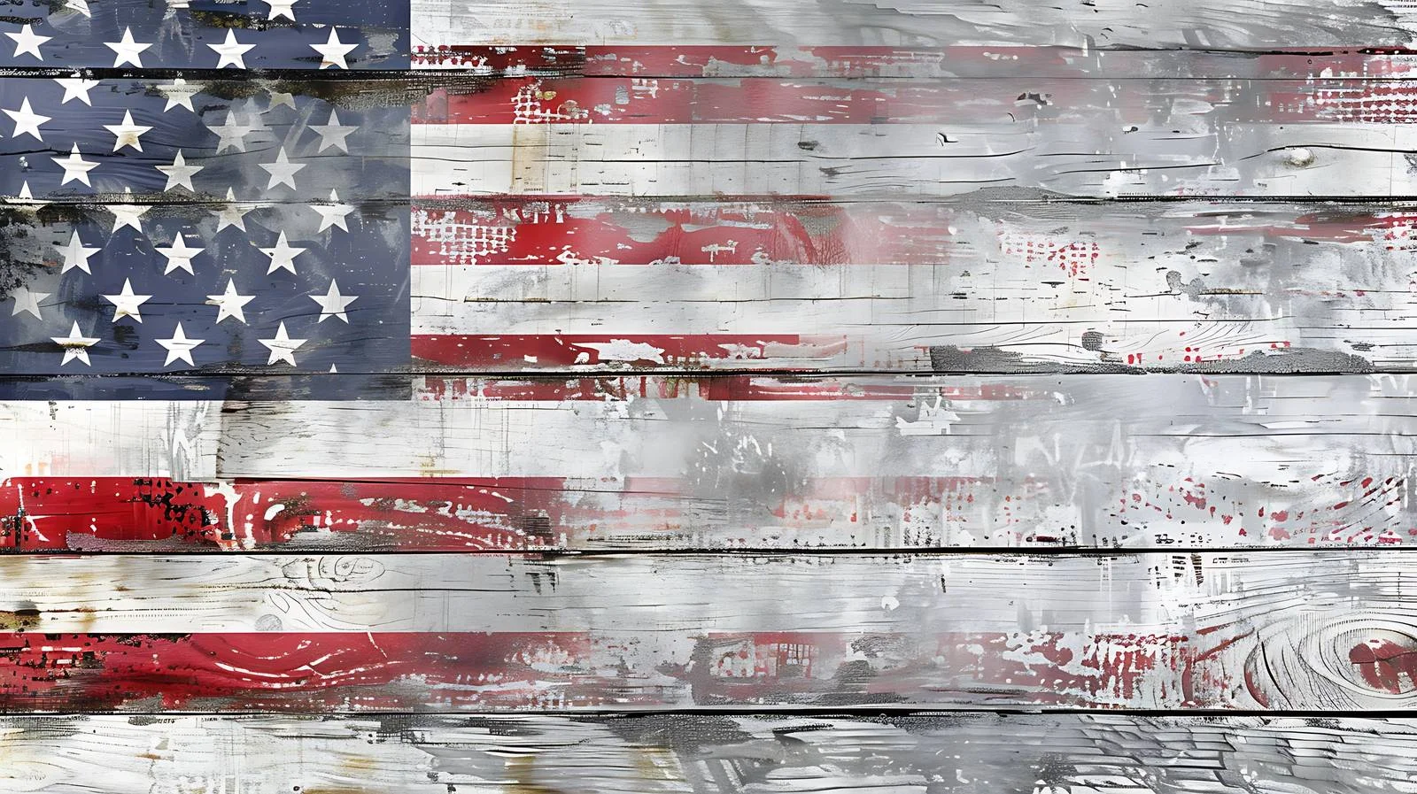 Patriotic American Flag on Gray Wood Background — free download from Dotvec