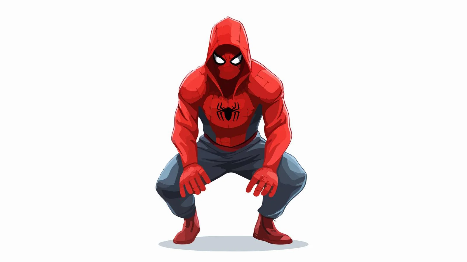 Actor in Spiderman Costume Studio Pose — free download from Dotvec